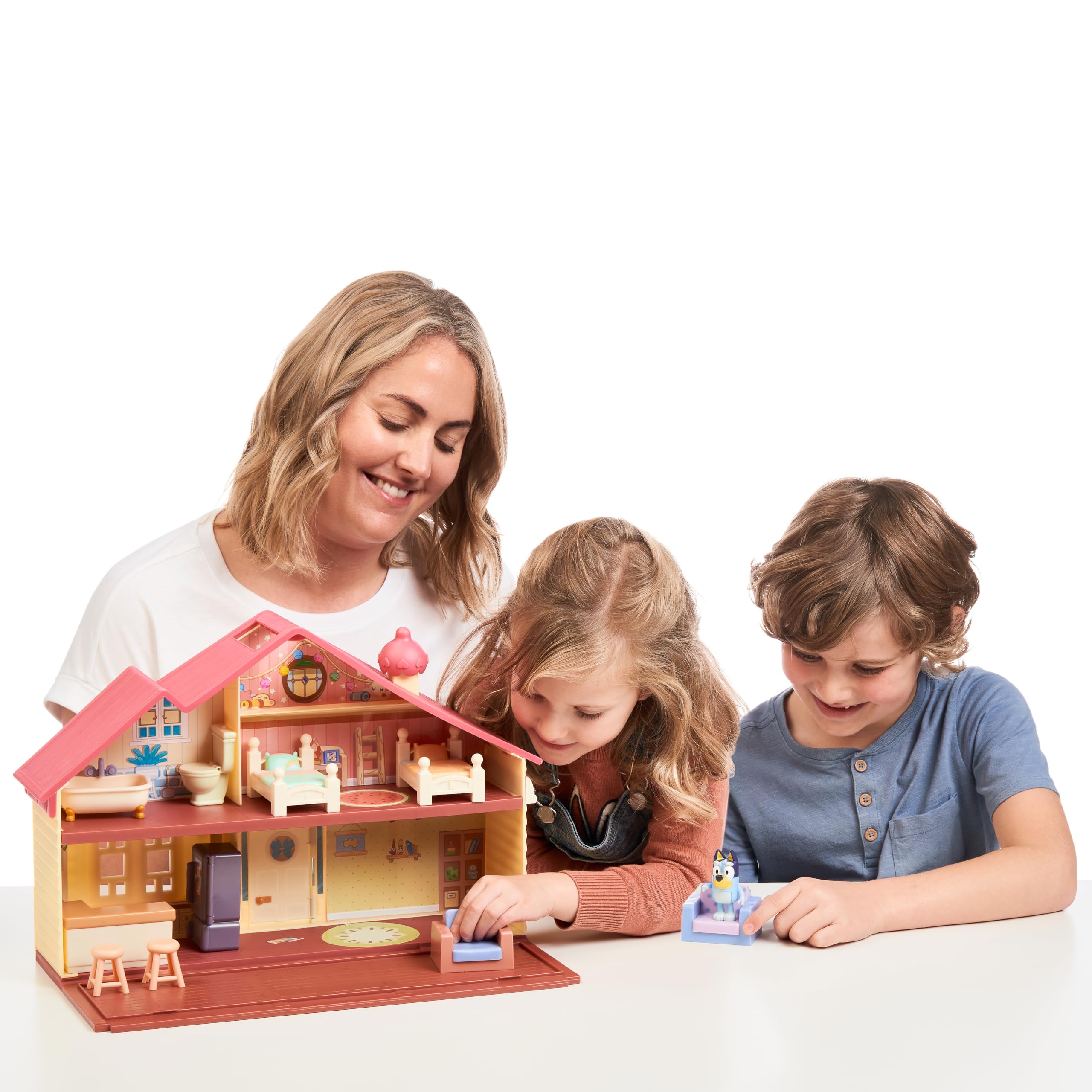 Bluey Plastic Playset - Heeler Family Home with 1 Figure & Furniture Accessories | Ages 3+ 4
