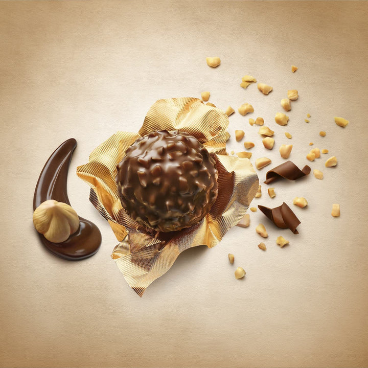 Ferrero Rocher Pralines Bulk Box - 48 Pieces, Hazelnut Milk Chocolate Treats for Gifting & Celebrations