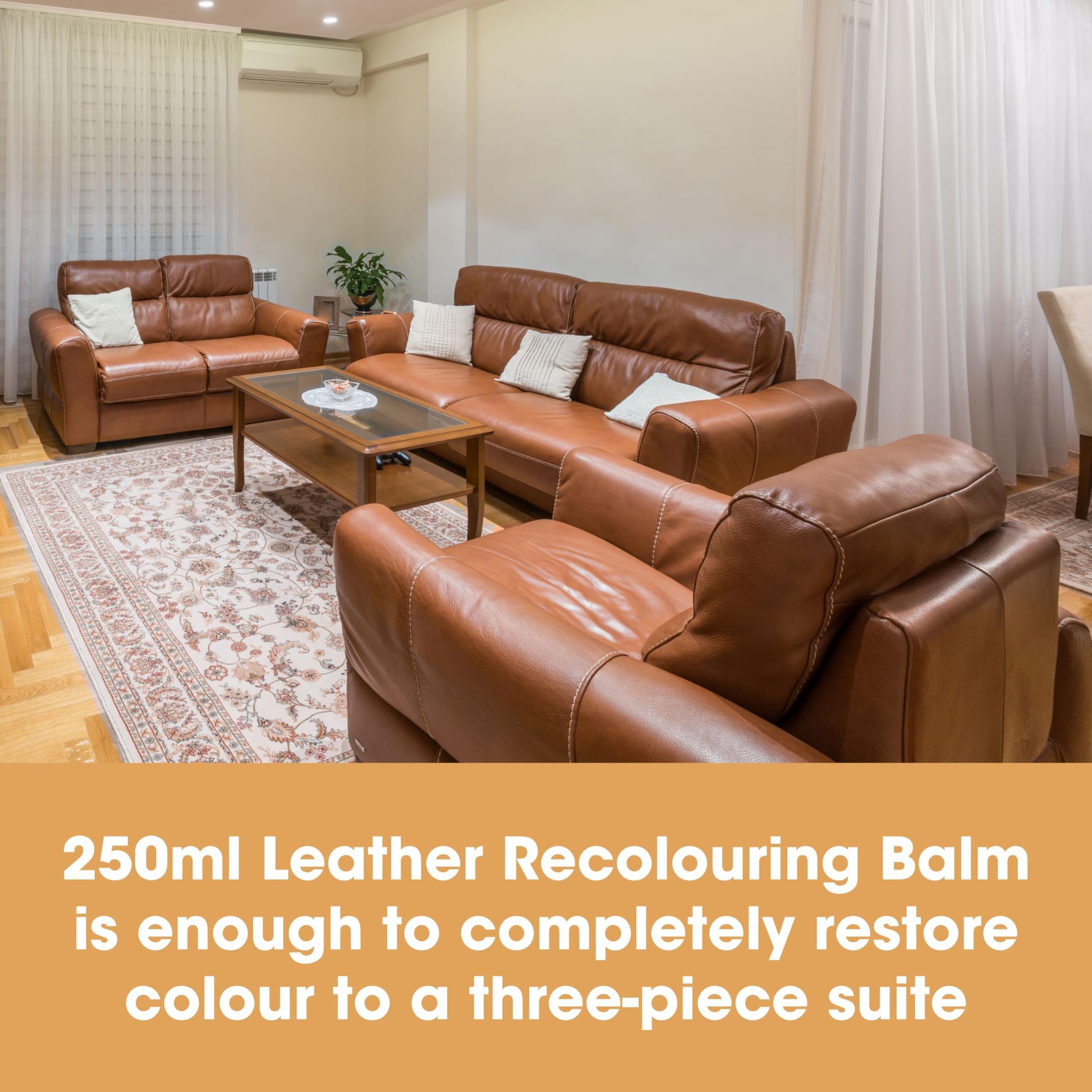 Furniture Clinic Leather Recolouring Balm - Tan Shade for Faded & Scratched Sofas, Car Seats, Shoes, Bags and Clothing 7