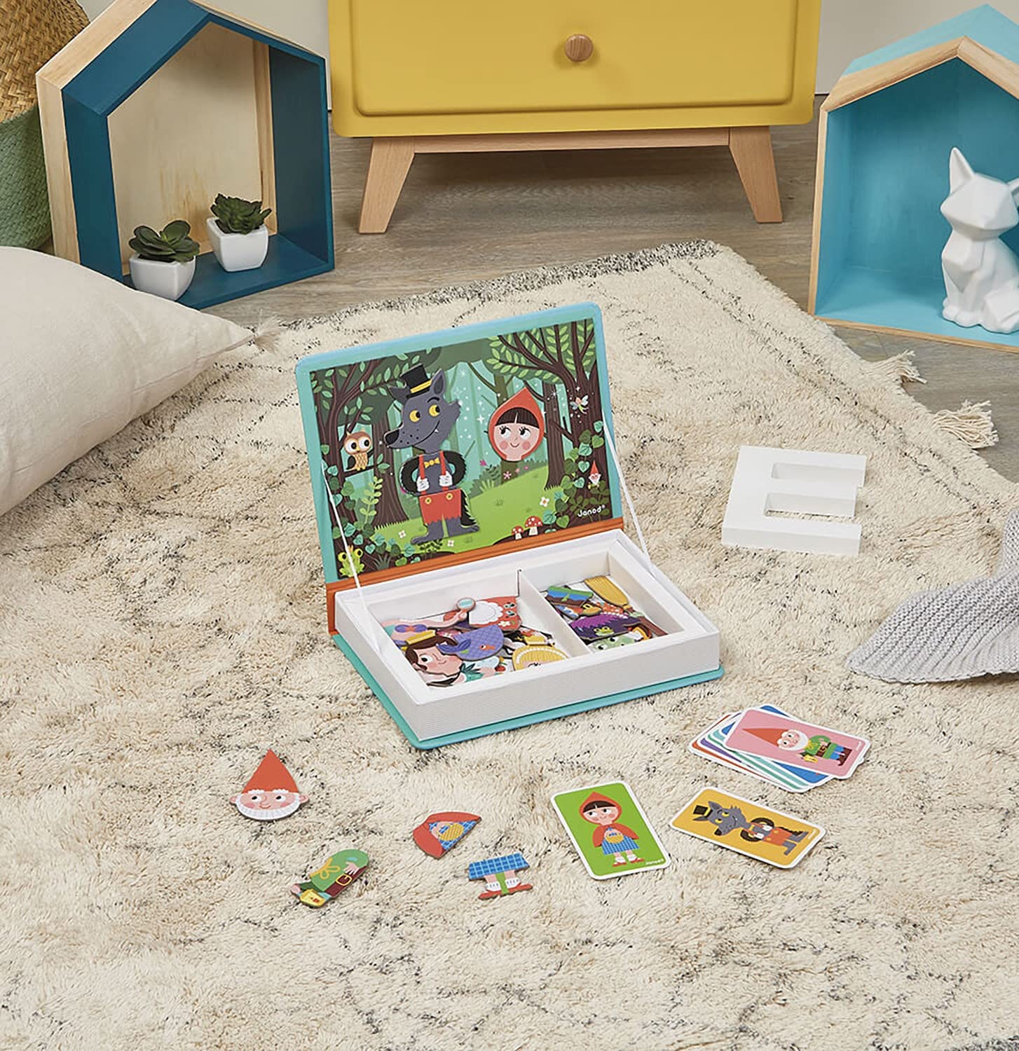 Janod Magneti'Book Story Book - 40-Piece Magnetic Educational Set for Ages 3+ 5