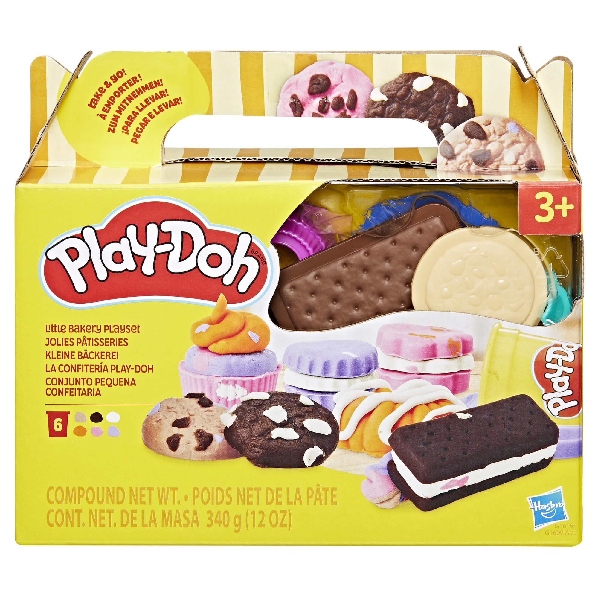 Play-Doh Little Bakery Playset - Pretend Kitchen Toy for Ages 3+ | Includes 6 Colors 7
