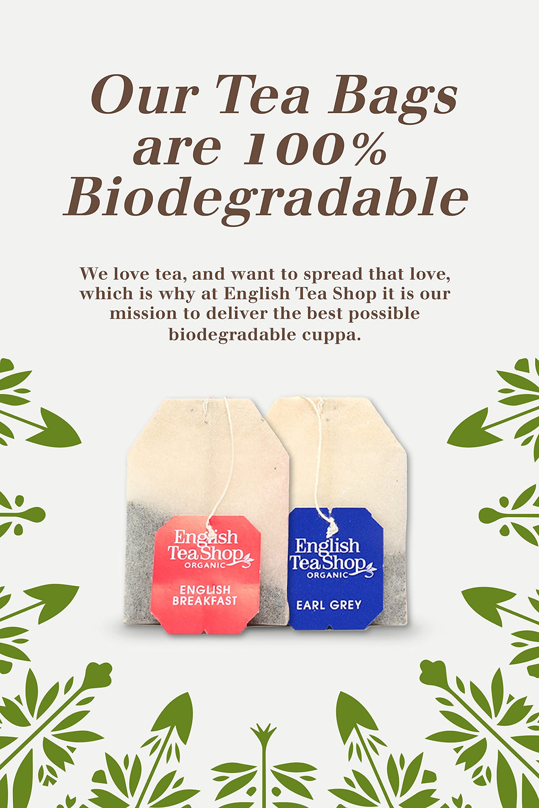 English Tea Shop Organic Luxury Gift Tin - 72 Tea Bags, 6 Varieties, Compostable Packaging