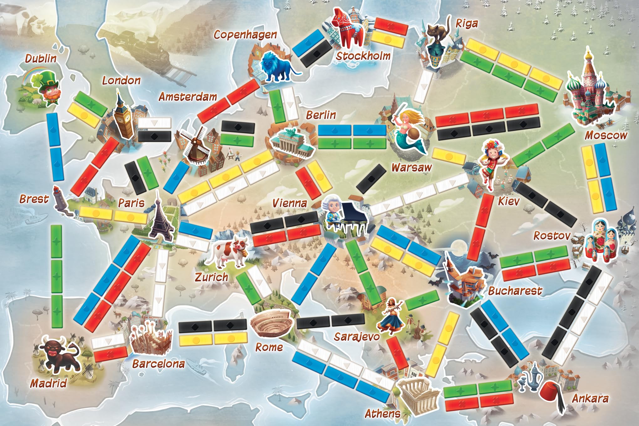 Days of Wonder Ticket to Ride First Journey Europe Board Game 3