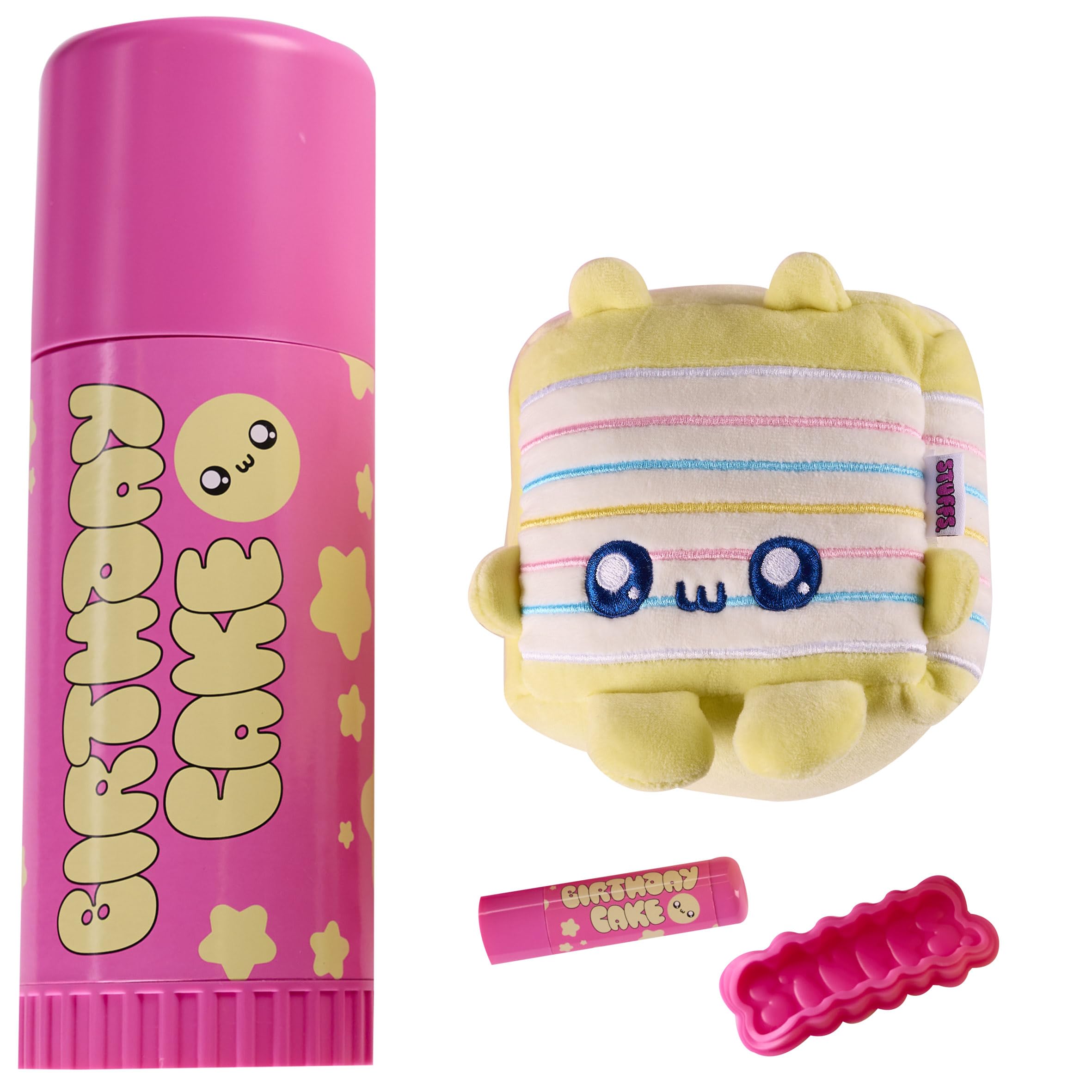 STUFFS Self-Care Stuffie & Lip Balm Set - Collectible Plush Toy with Matching Lip Balm, 5+ Years 1