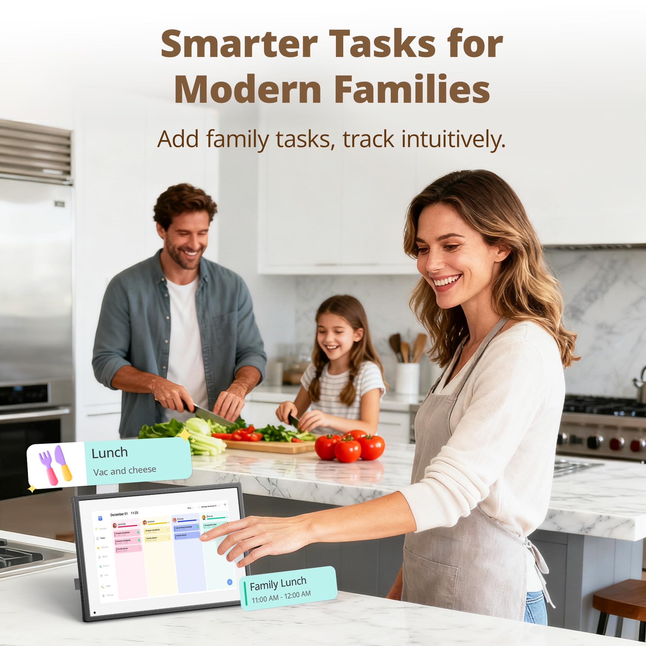 Dragon Touch 10.1" Digital Wall Calendar 2026 Family Planner | 1080P HD | 32GB Storage 3