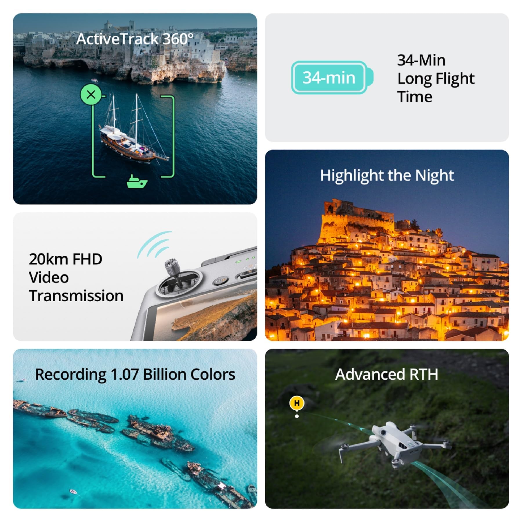 DJI Mini 4 Pro with DJI RC-N2 - 4K HDR Folding Drone with 34-Min Flight Time & Omnidirectional Obstacle Sensing 8