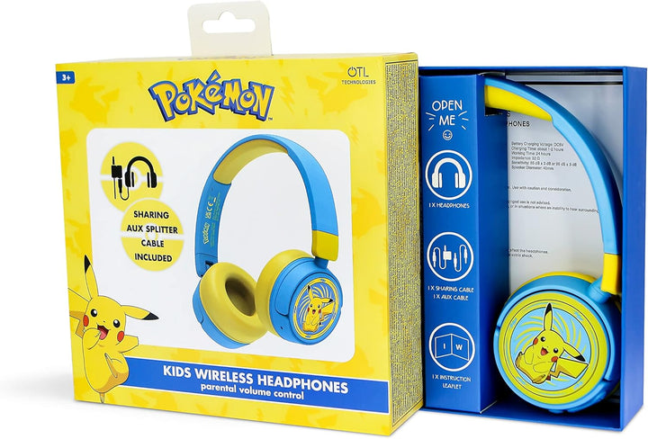 OTL Technologies Pokemon Pikachu Kids Wireless Headphones - Blue (PK0980)