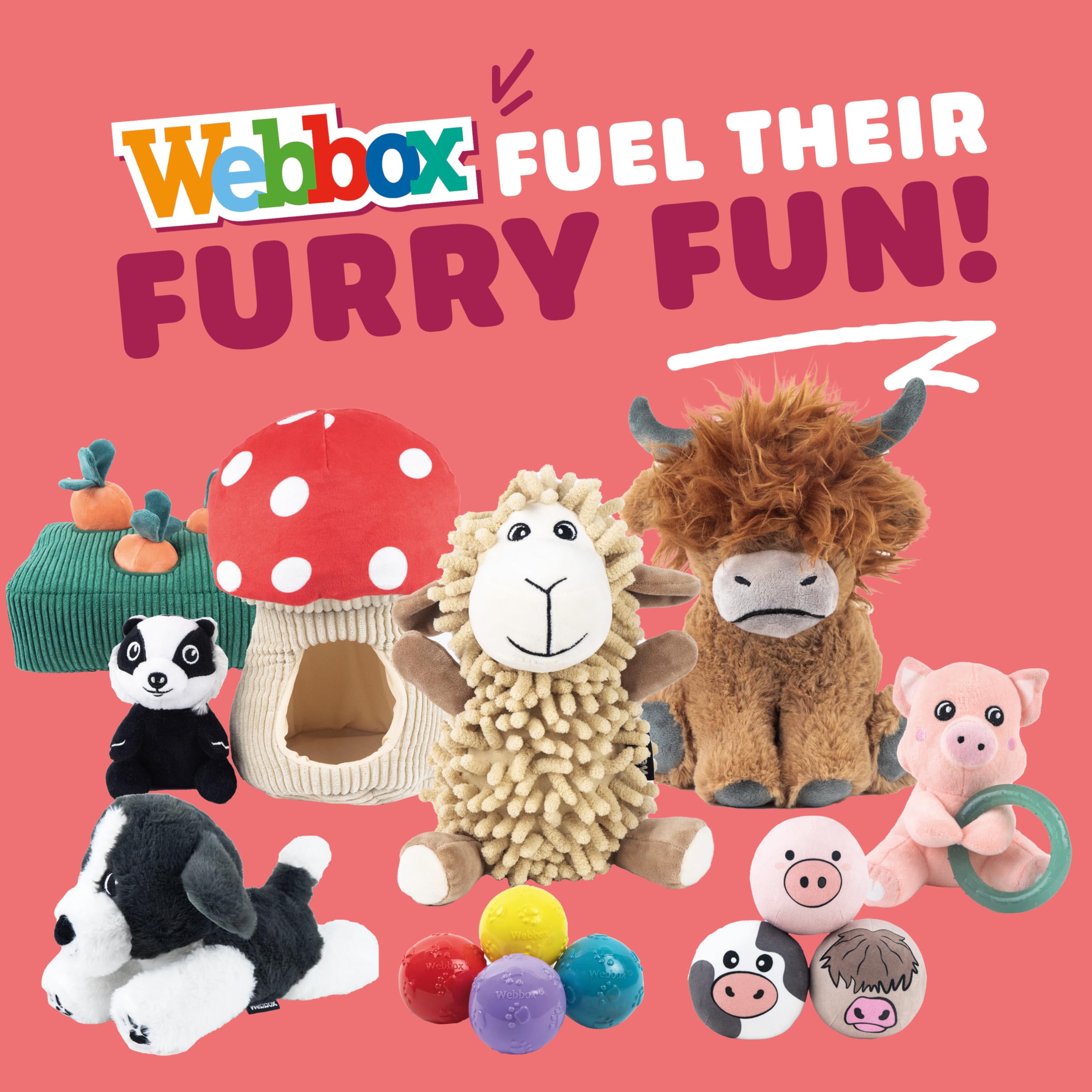 Webbox Shelby the Sheep Plush Squeak Toy - Noodle Fabric | Anxiety Relief | Small Breeds 4
