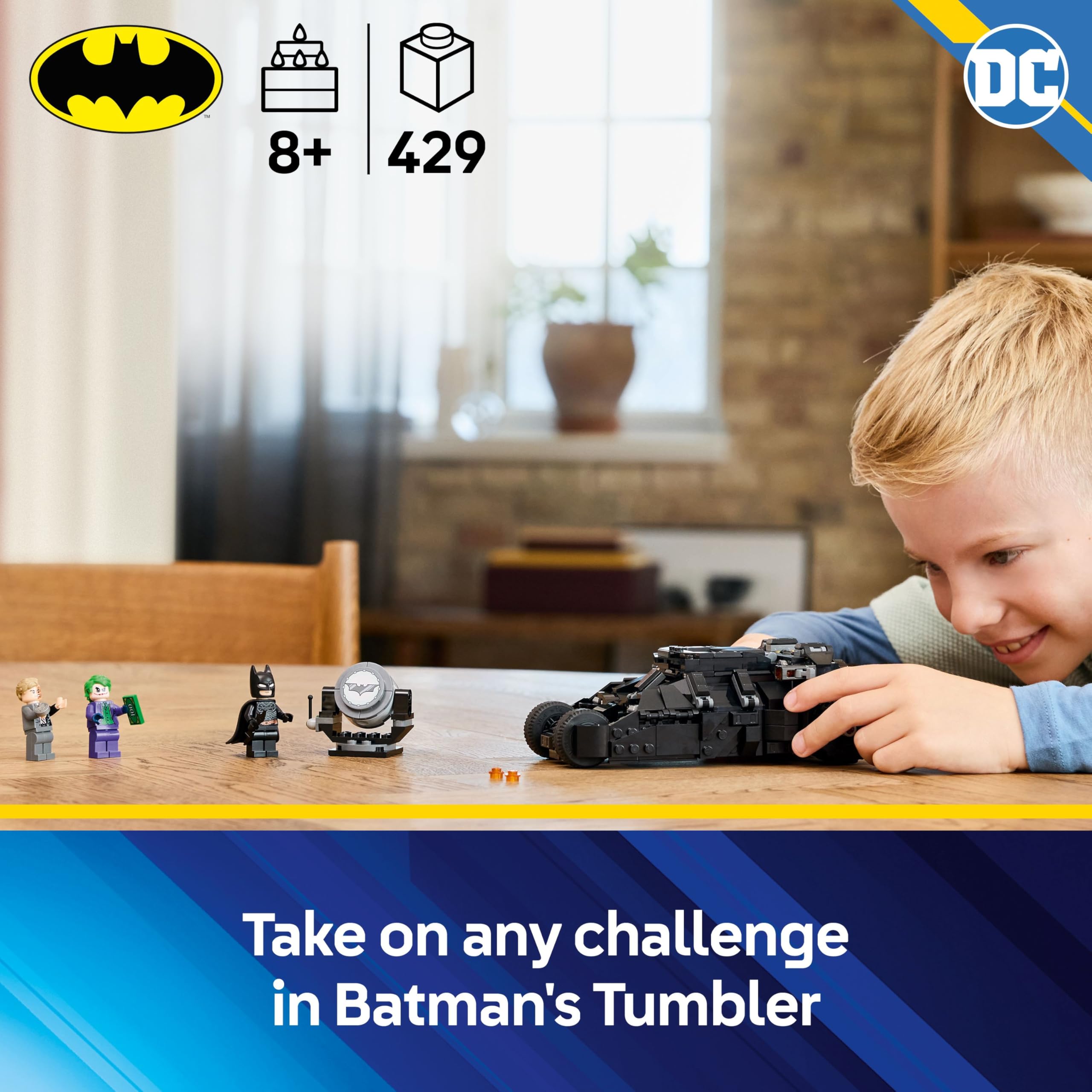 LEGO DC Batman Tumbler vs. Two-Face & The Joker - 429-Piece Batmobile Building Set for Kids 8+ 6