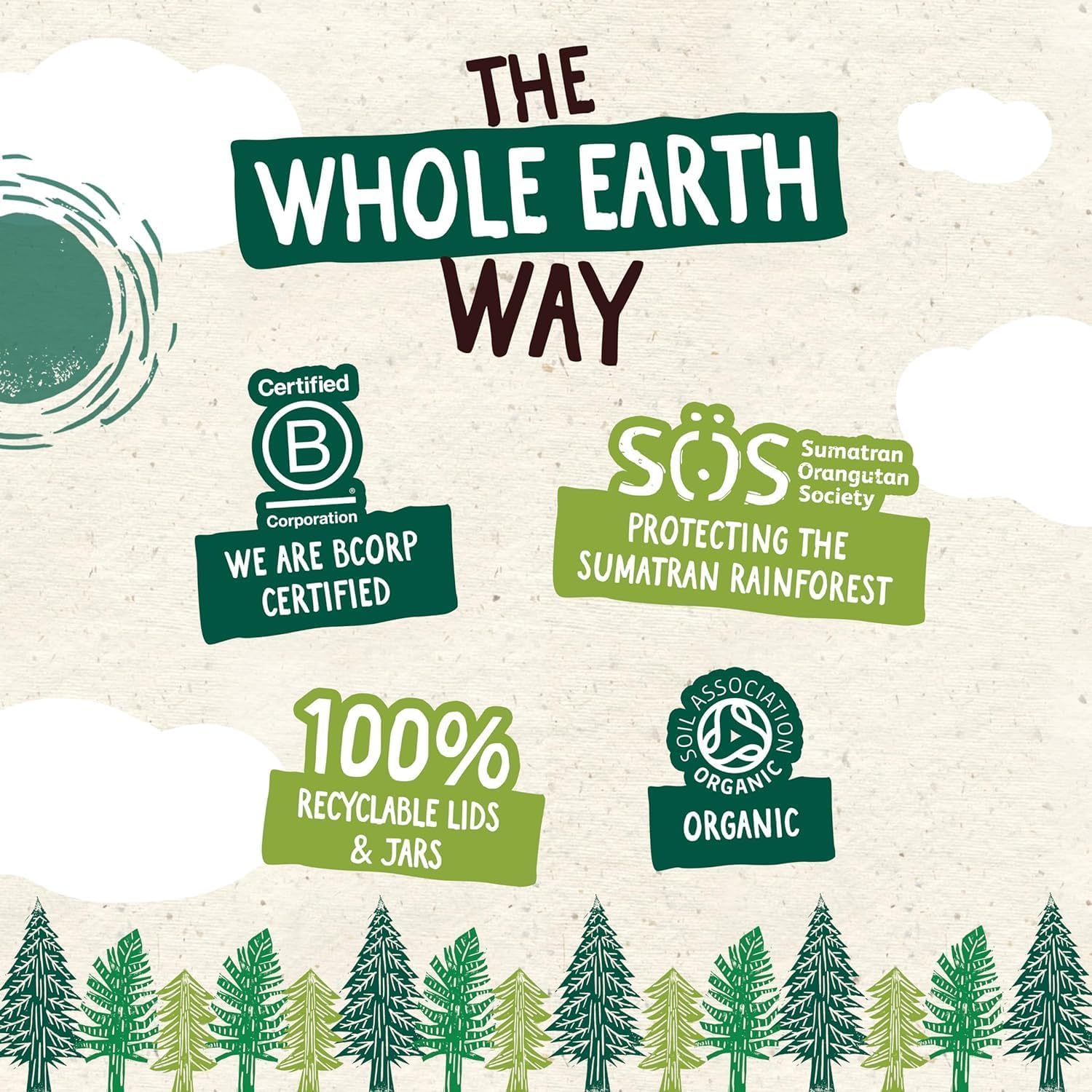 Whole Earth Crunchy Peanut Butter 1 kg - No Added Sugar, High in Fibre, Gluten Free 5