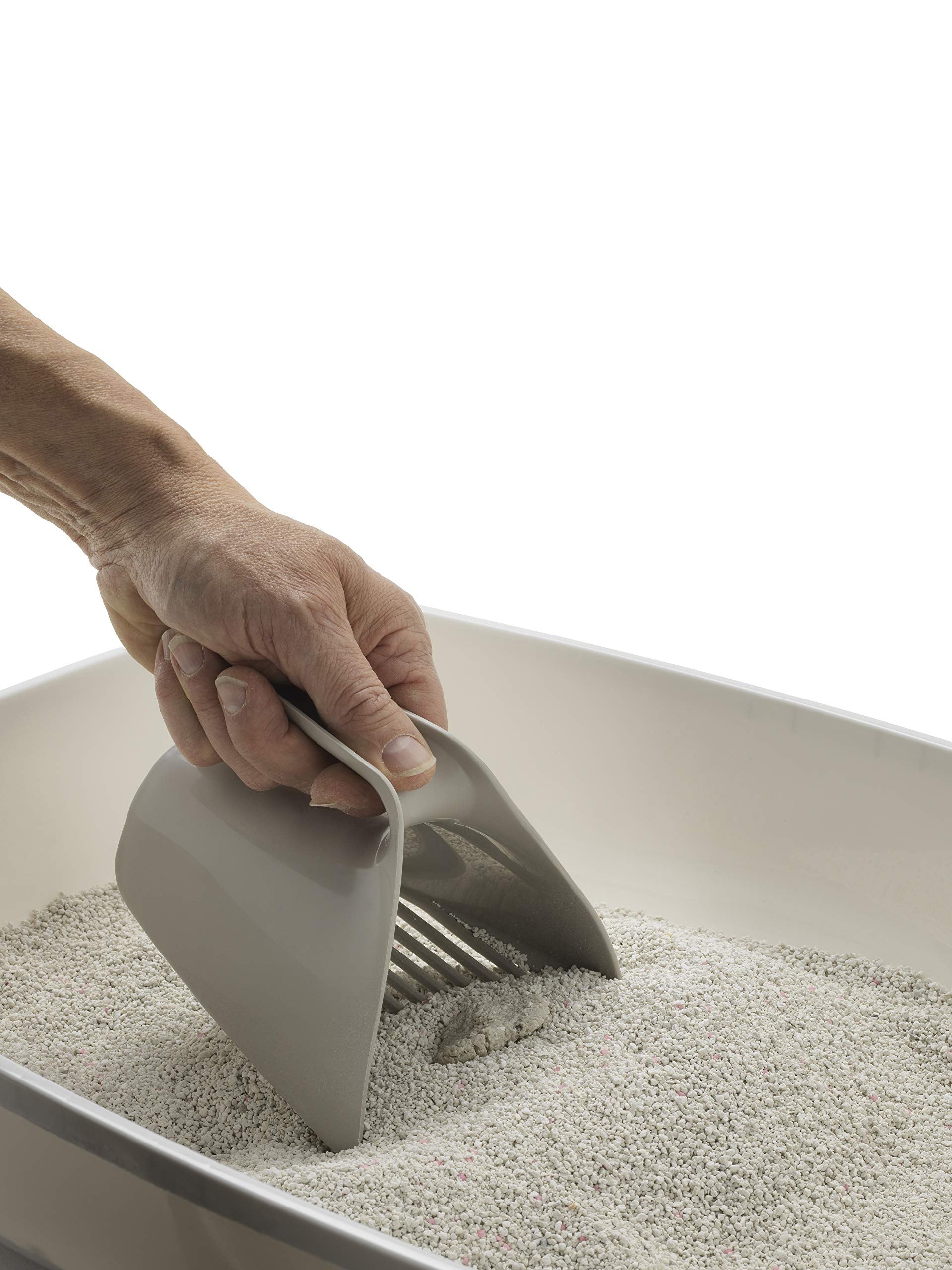 Moderna Scoop & Sift Litter Scoop - Premium Plastic | Top Handle Design | Warm Gray 5