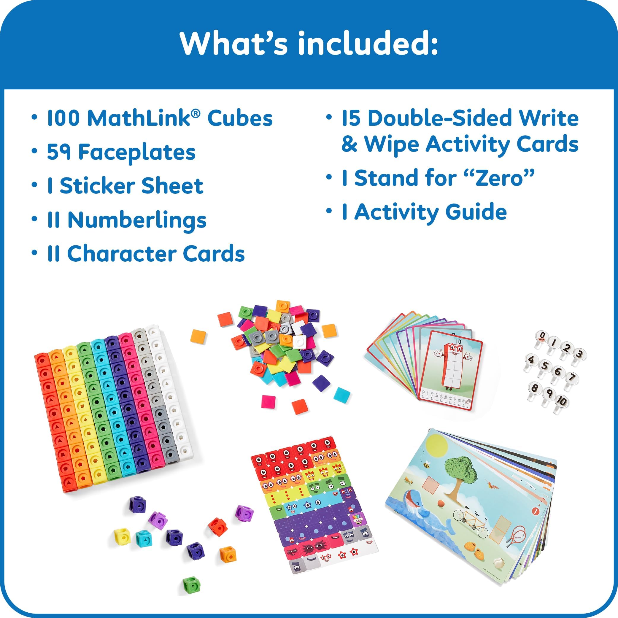 Learning Resources MathLink Cubes Numberblocks 1-10 Activity Set for Early Years Maths | Ages 3+ 6