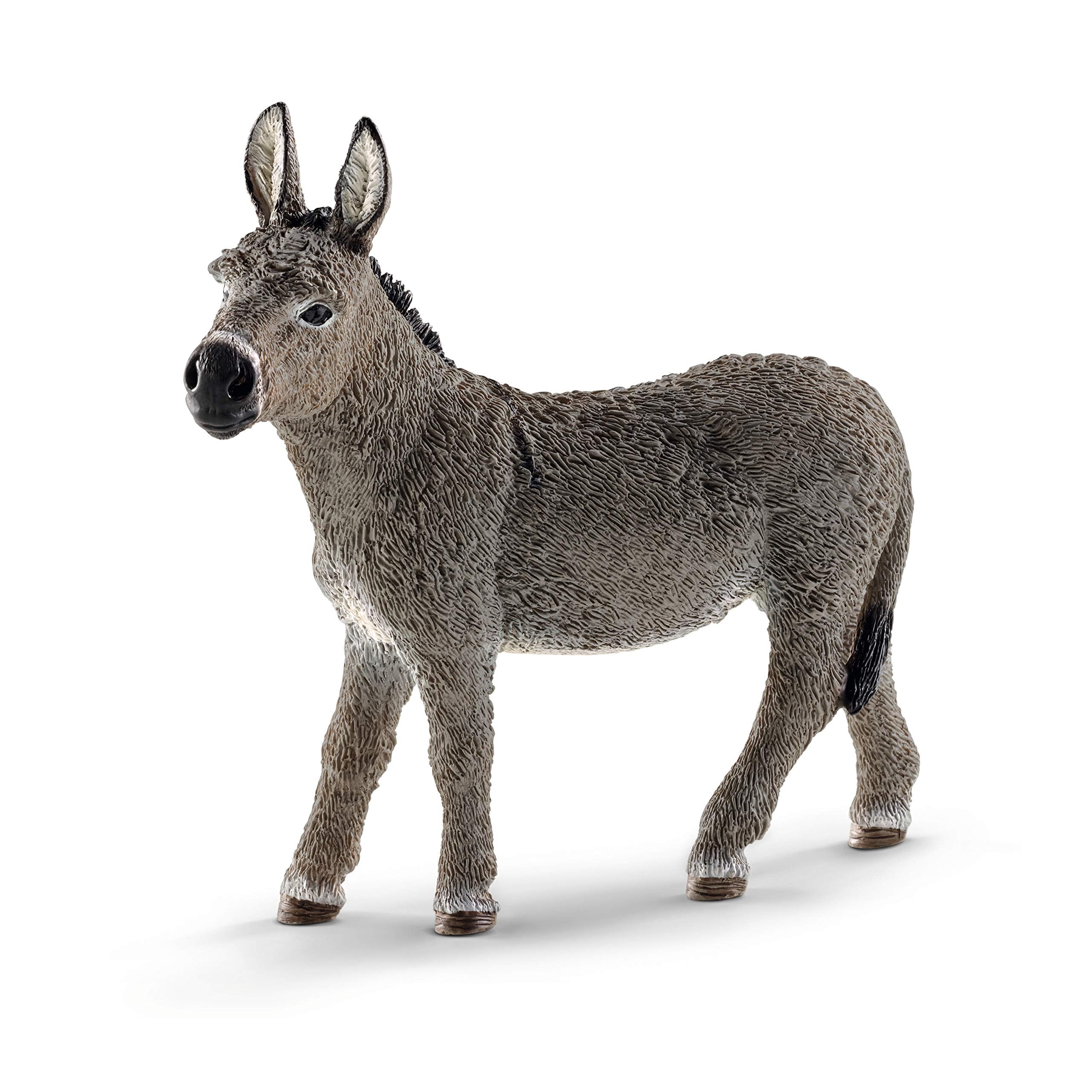 SCHLEICH Donkey Farm World Figurine - Individually Hand-Painted Educational Toy for Kids