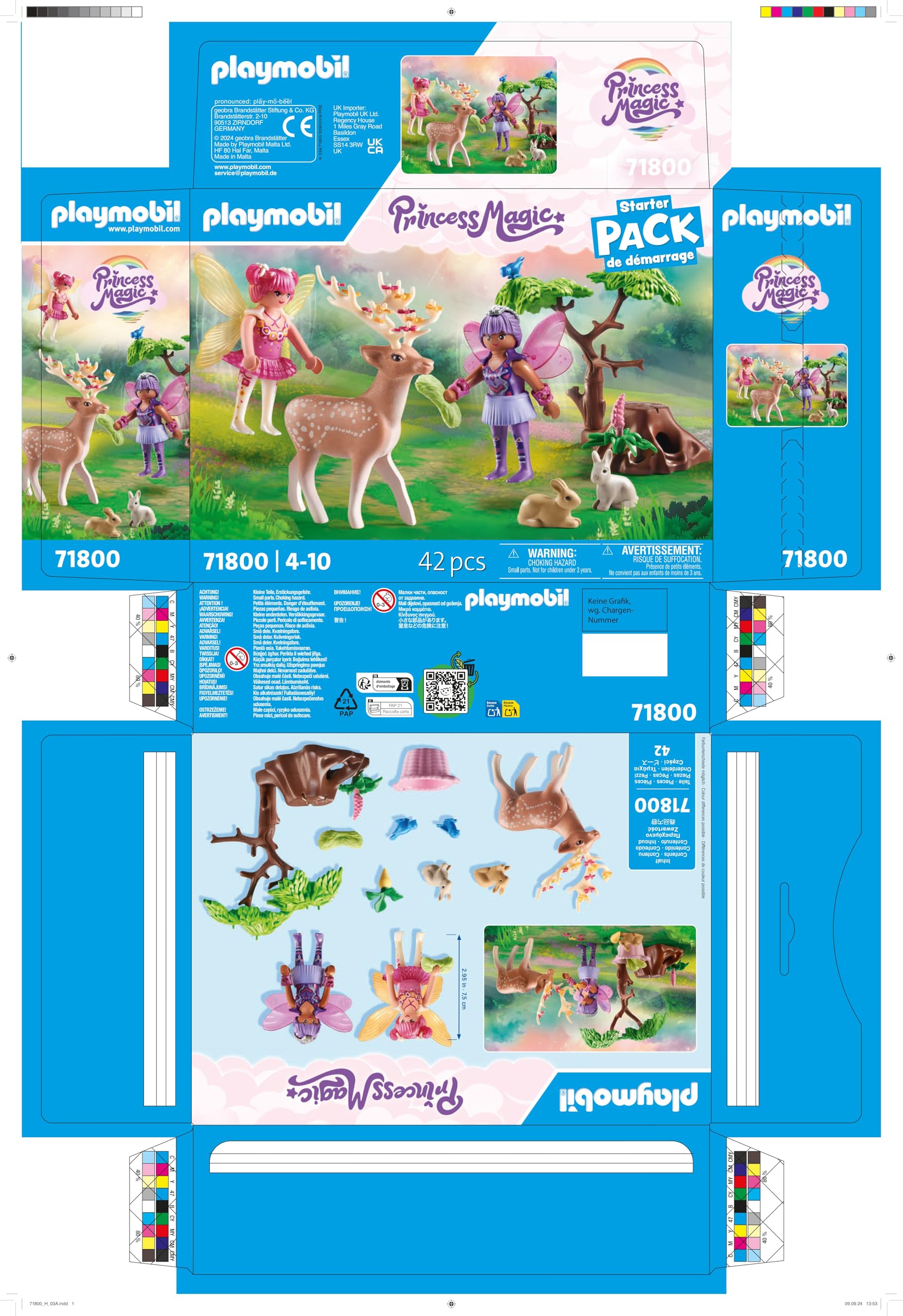 PLAYMOBIL Fairies with Cute Forest Animals Playset - Magical Fairy Tale Adventure for Kids 4+