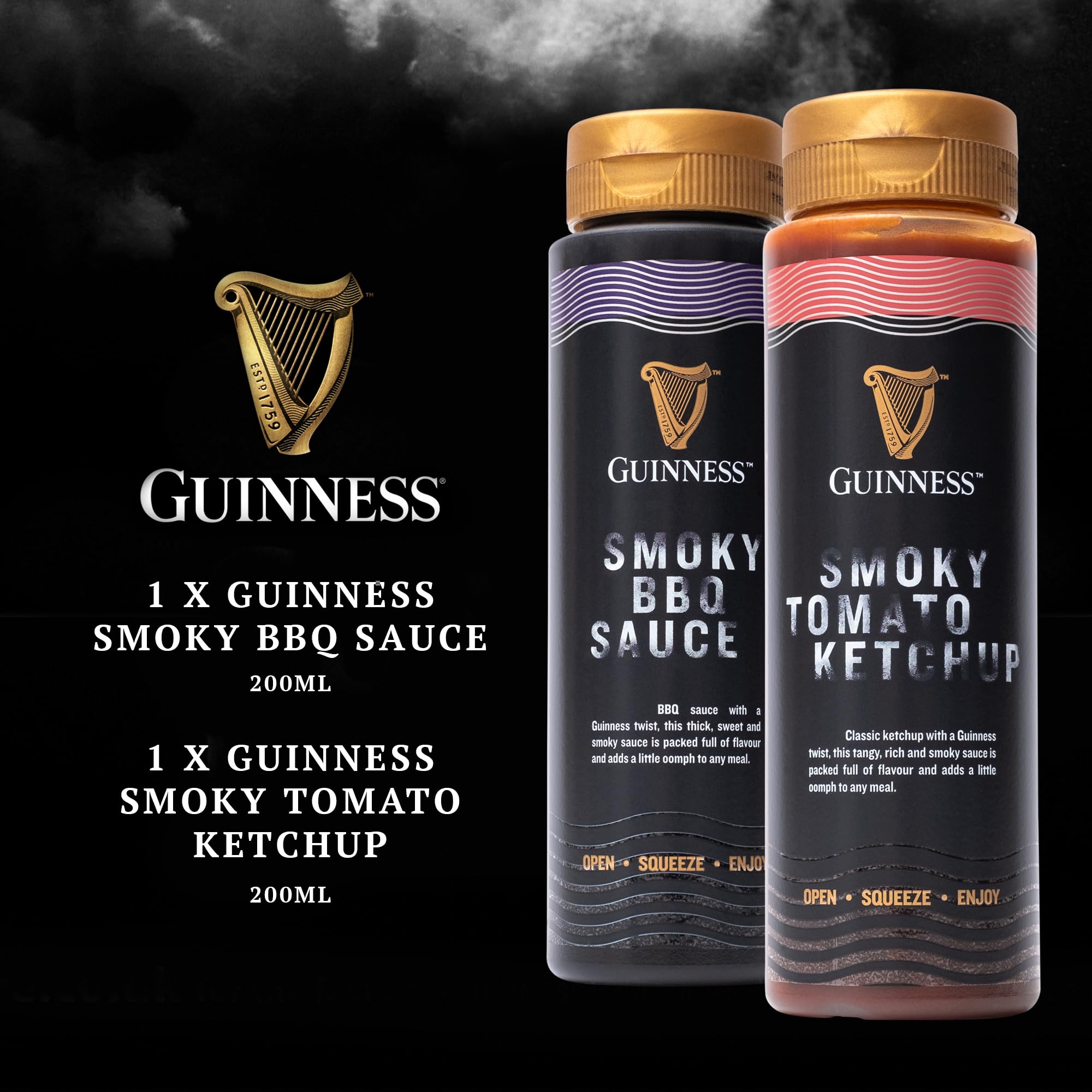 Guinness - Duo Barbecue Sauces Gift Set with Smoky BBQ Sauce & Tomato Ketchup 11