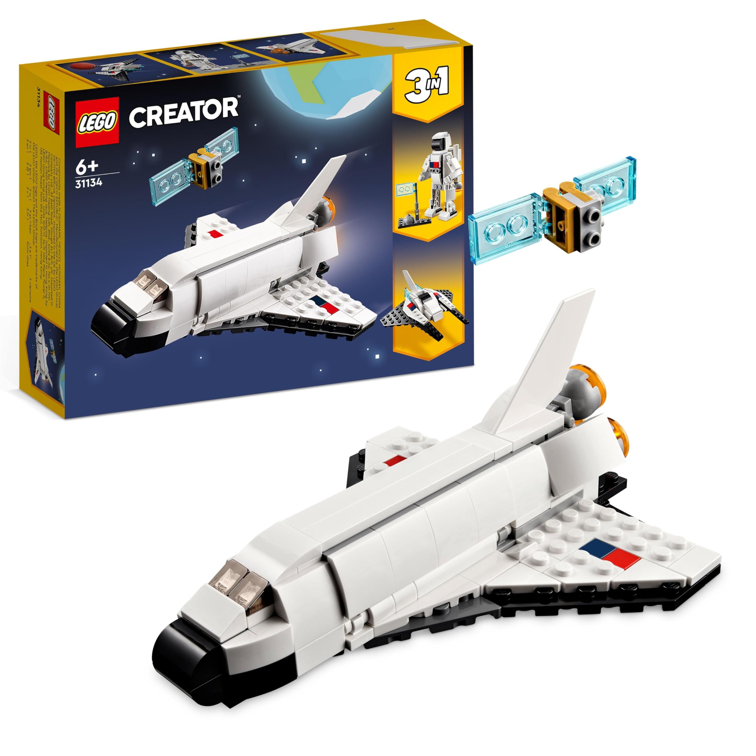 LEGO Creator 31134 Space Shuttle to Astronaut Figure to Spaceship Building Set | Ages 6+