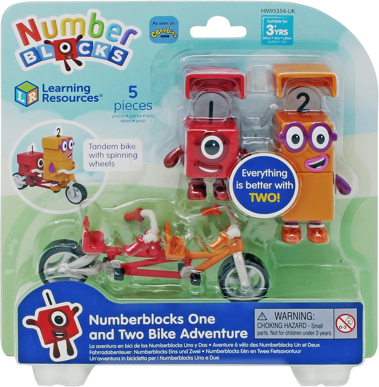 Numberblocks One and Two Bike Adventure - Tandem Bike Playset for Ages 3-7 1