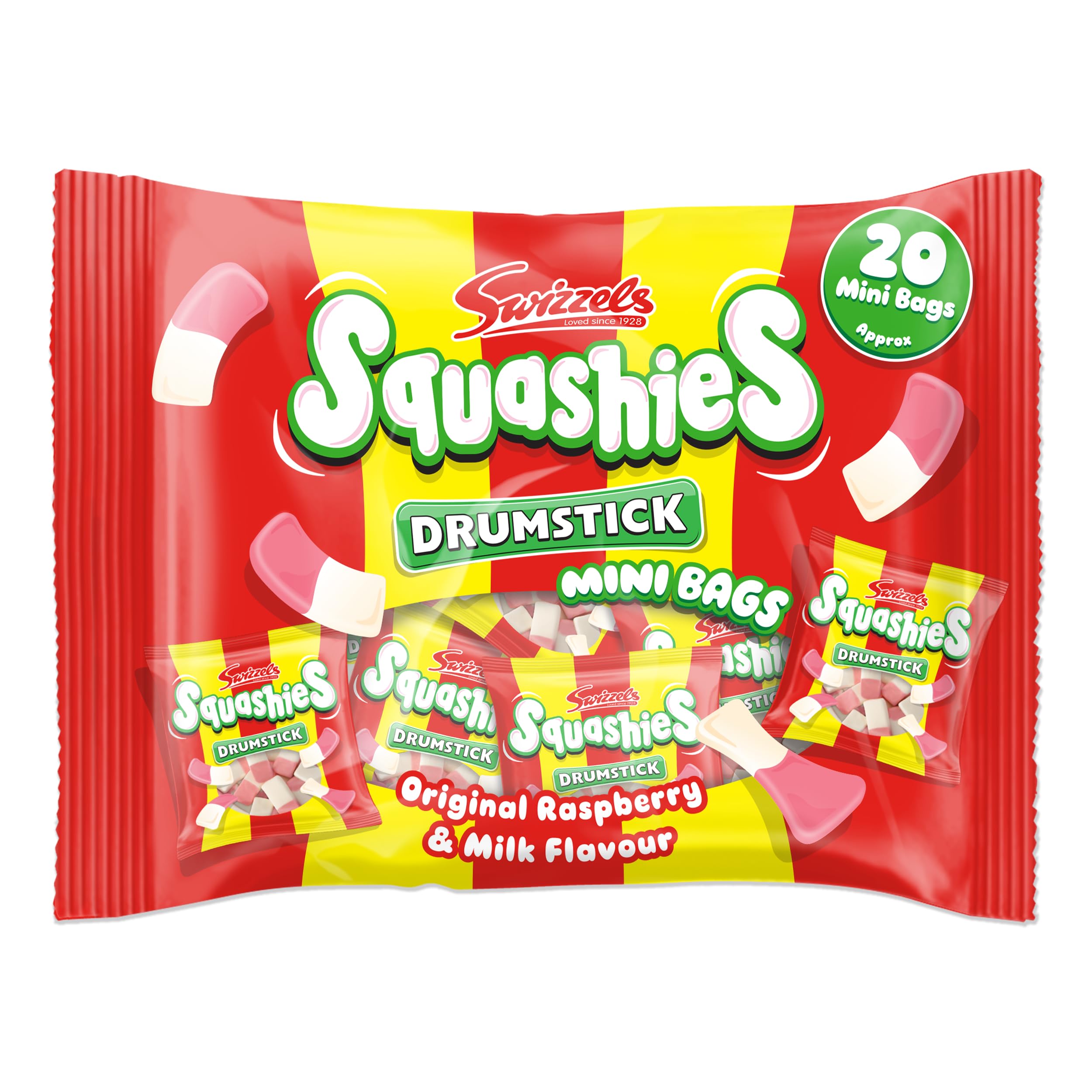 Swizzels Drumstick Squashiest Mini Bags, 280g Multipack