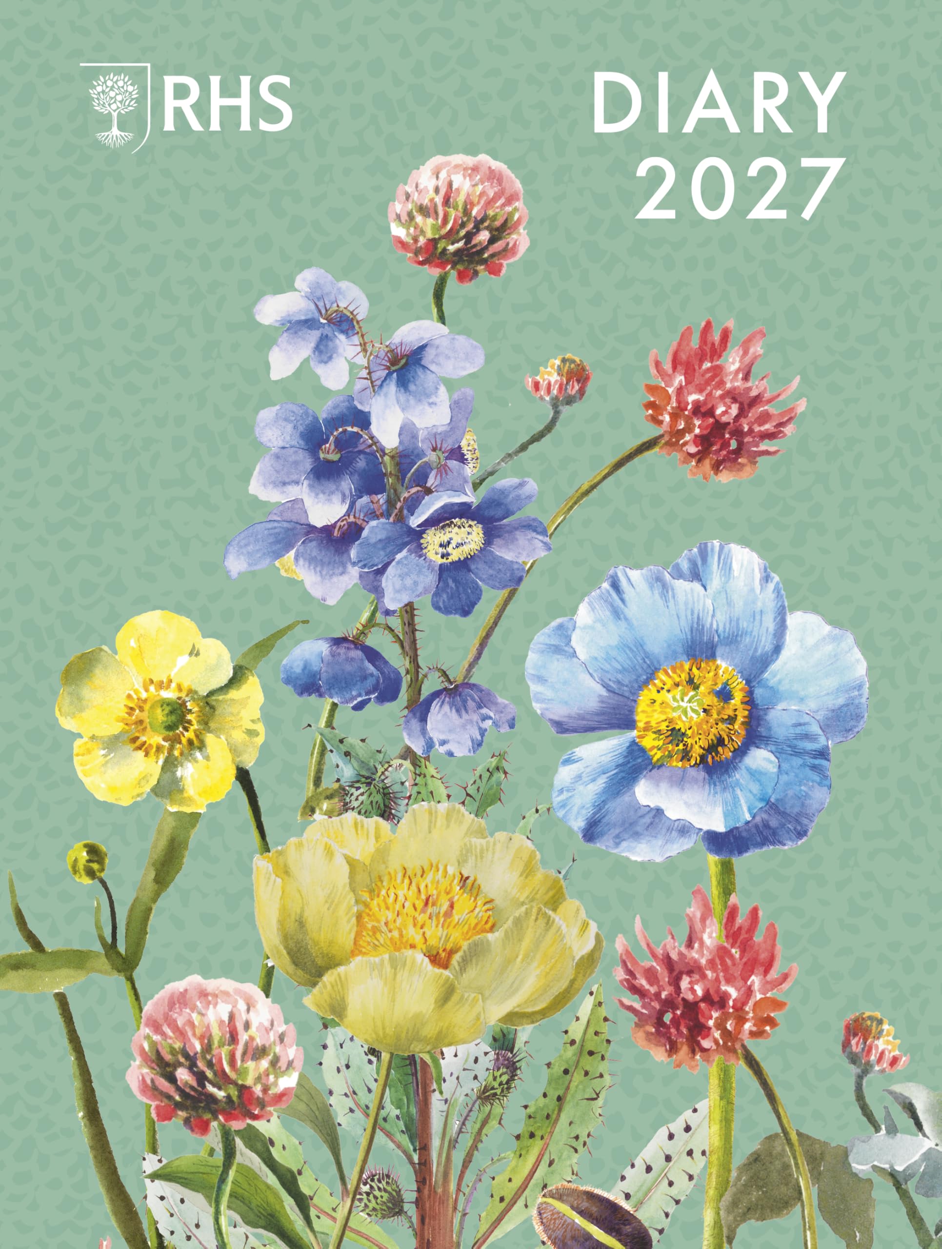 Frances Lincoln RHS Desk Diary 2027 - Week-to-View Planner | Botanical Illustrations 1