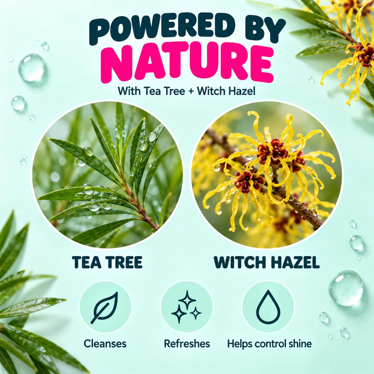T-Zone Tea Tree & Witch Hazel Biodegradable Cleansing Wipes - Pack of 25 | Makeup Removal | Exfoliating 4