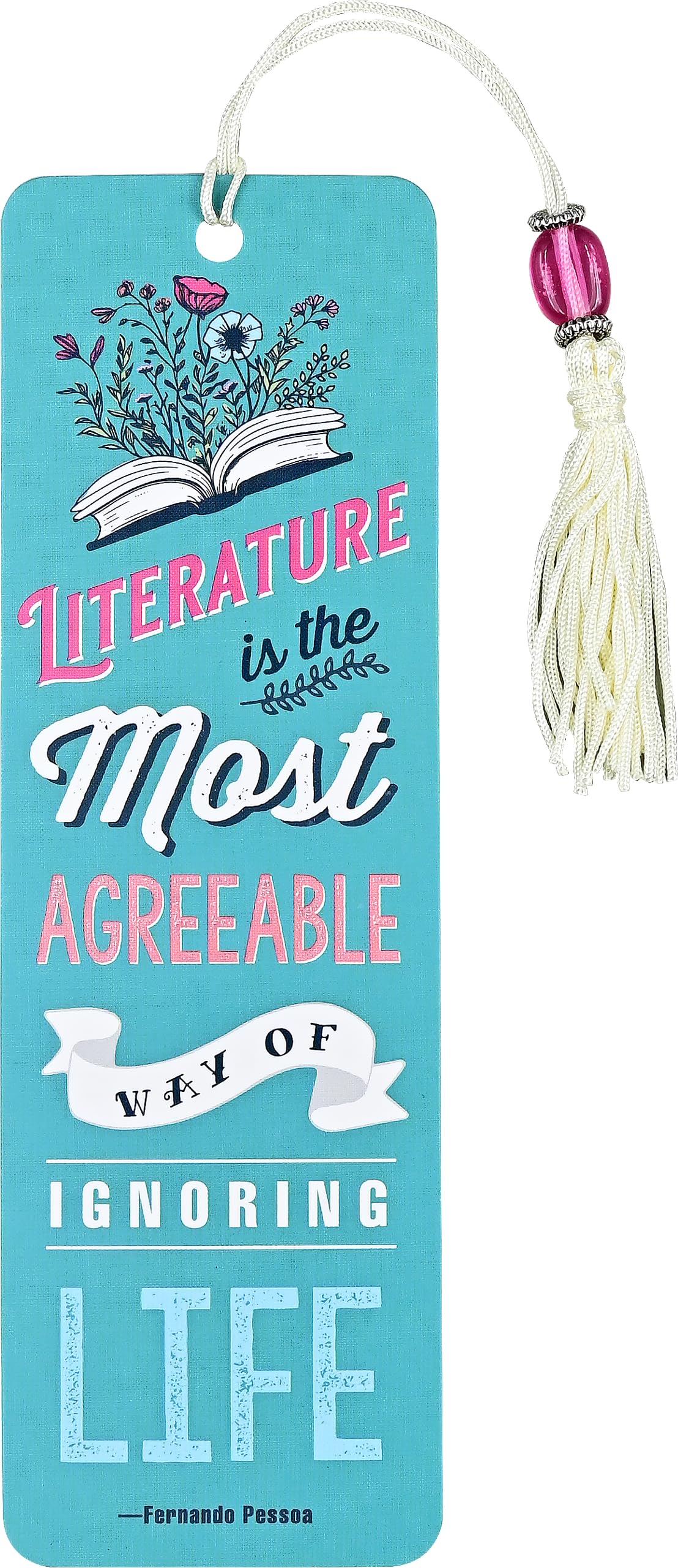 Peter Pauper Press Literature Beaded Bookmark - Cardstock | Gloss Highlights | Ruler Back 1