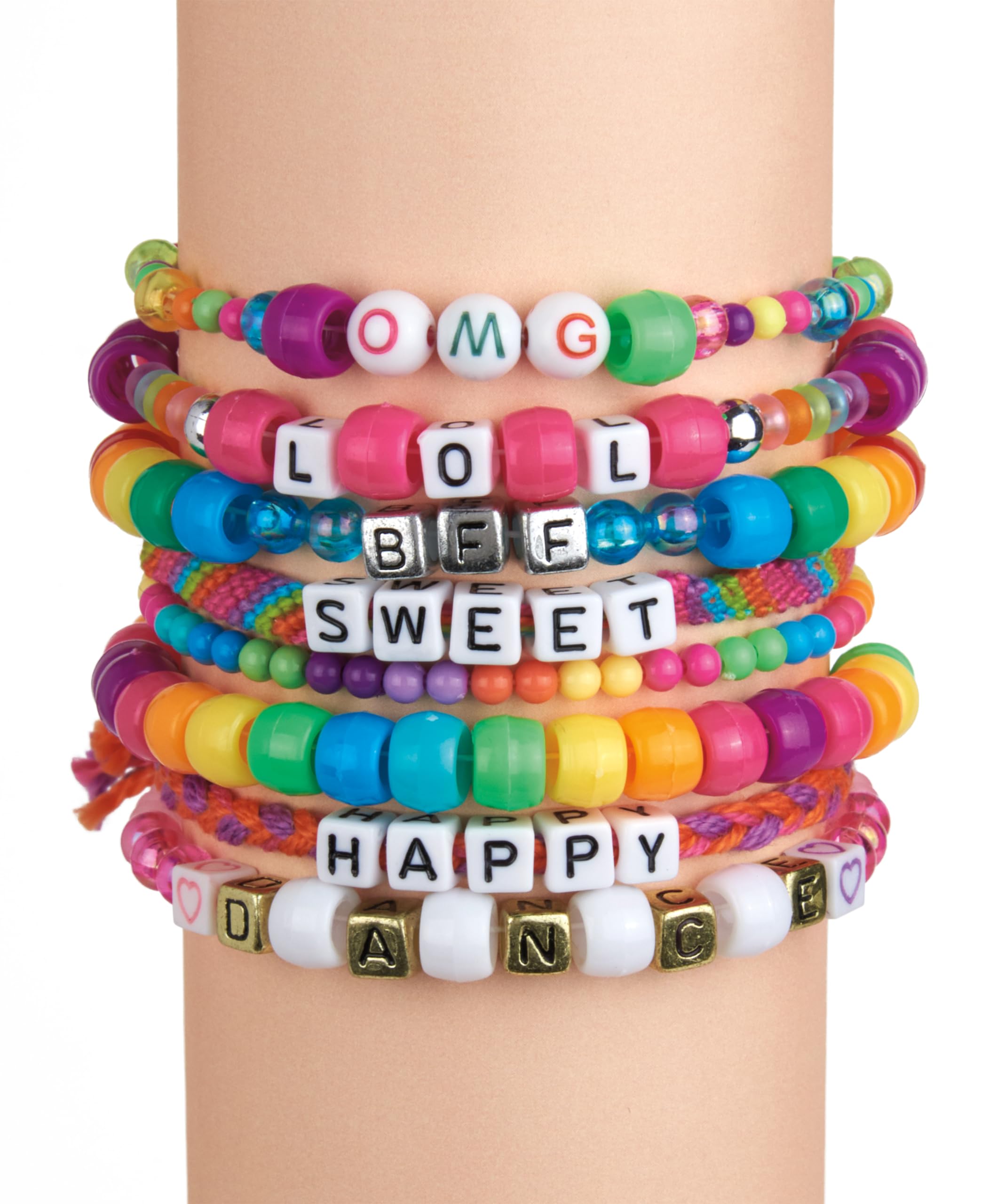 CRA-Z-ART Shimmer n Sparkle ABC Fashion Bracelets - Personalized Bead Craft Kit for Kids 6+ 11
