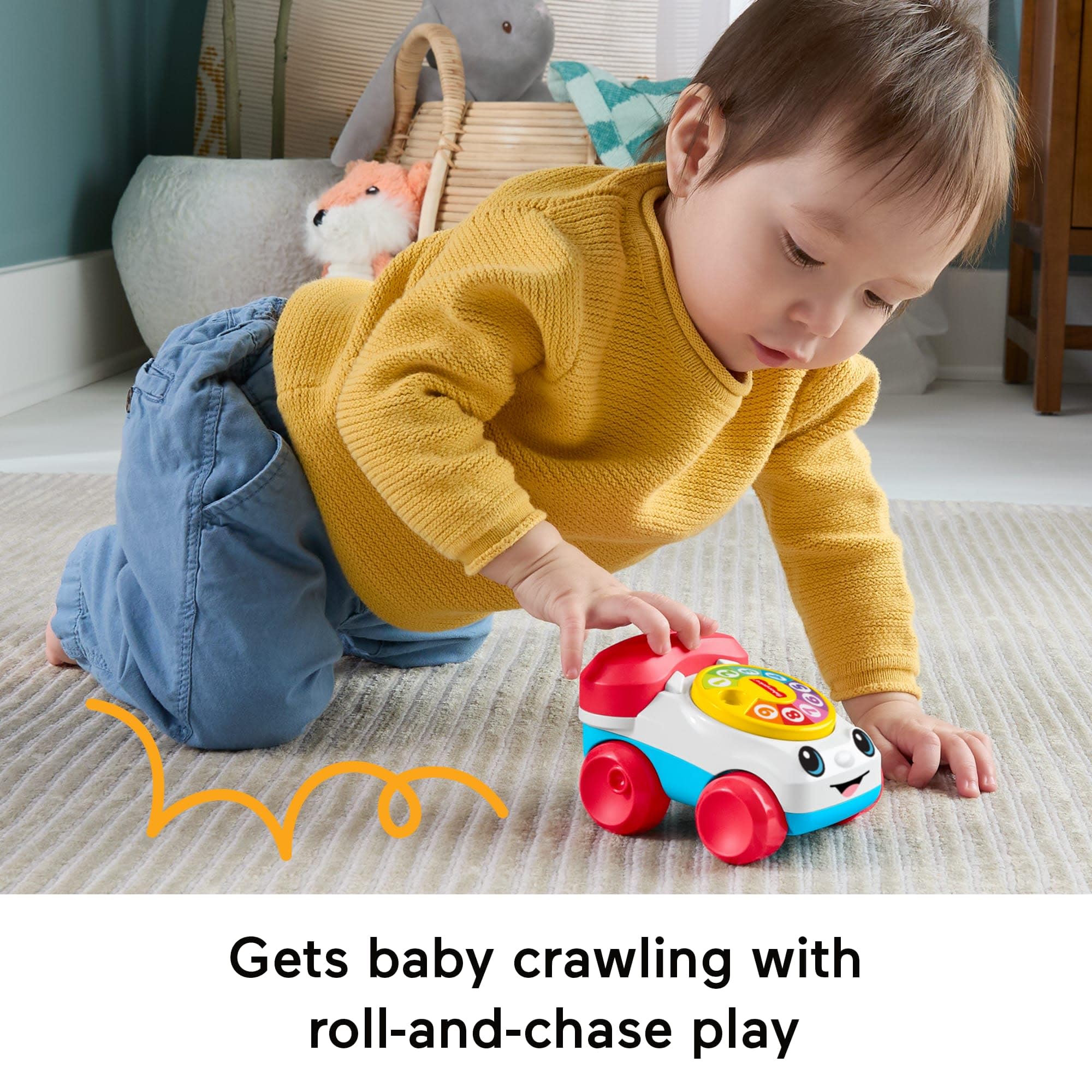Fisher-Price Chatter Telephone Vehicle Push-Along Toy | Ages 6+ Months | JKD56 4