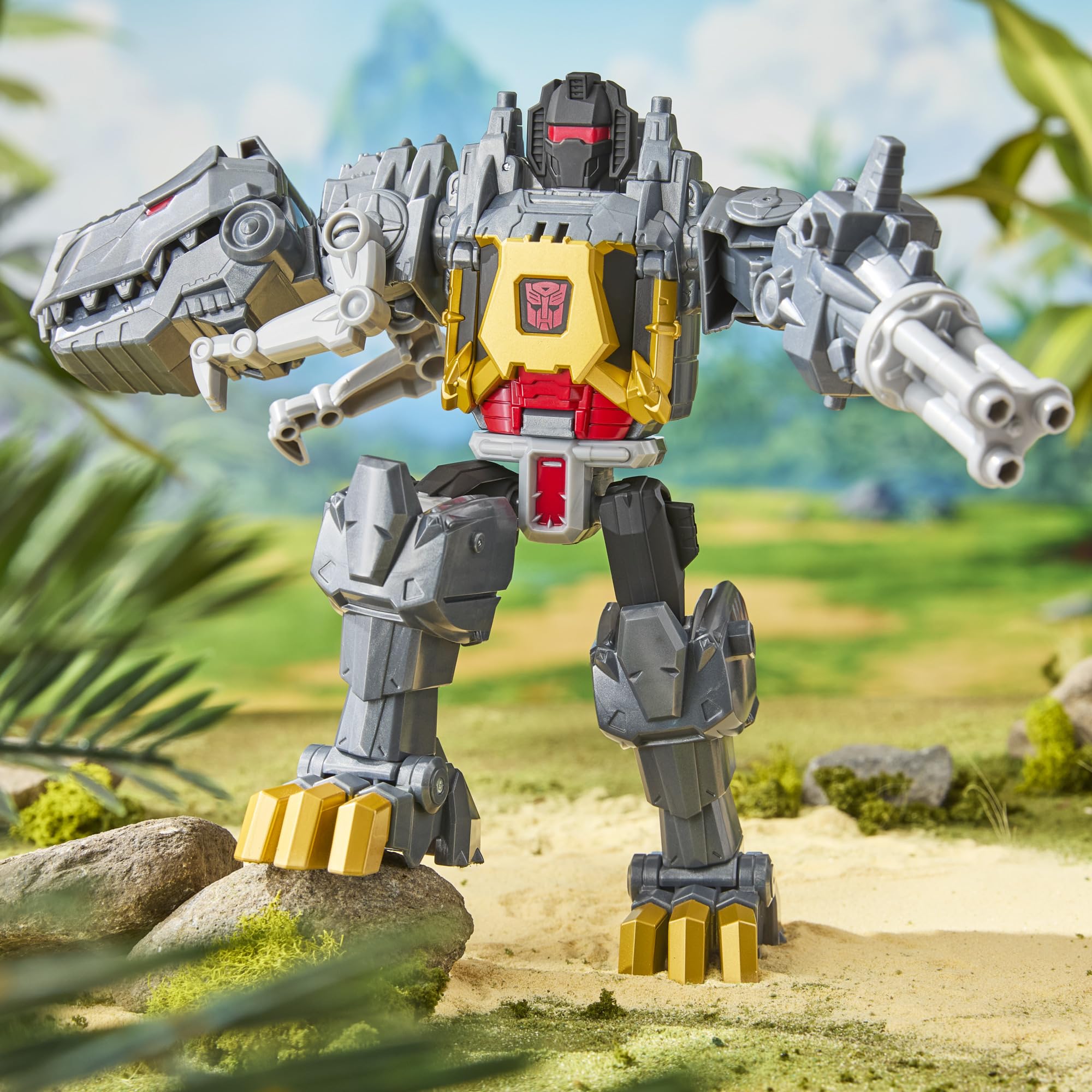 Transformers Grimlock CYBERWORLD Action Figure - 22.5 cm Robot/Dinosaur | 4-Step Conversion | Ages 6+ 8