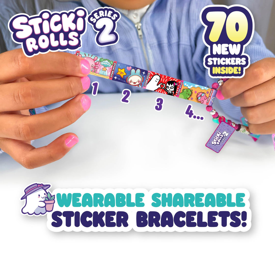 Sky Castle Sticki Rolls Sticki Bands Series 2 - Multicolor Holographic Sticker Bracelet Pack