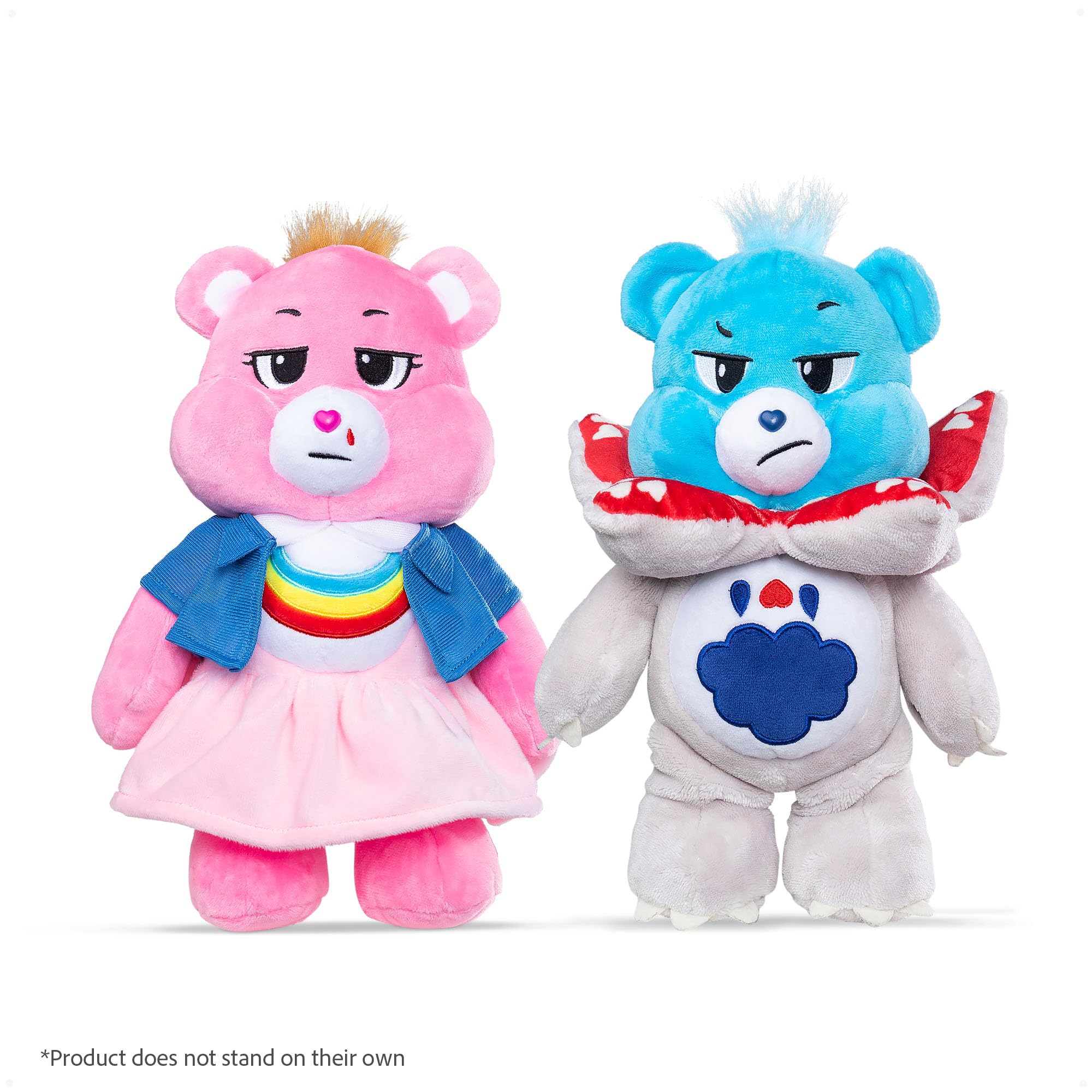 Care Bears Stranger Things 2-Pack Boxed Set - Cheer Bear (Eleven) & Grumpy Bear (Demogorgon) | 11.81in Plush 2