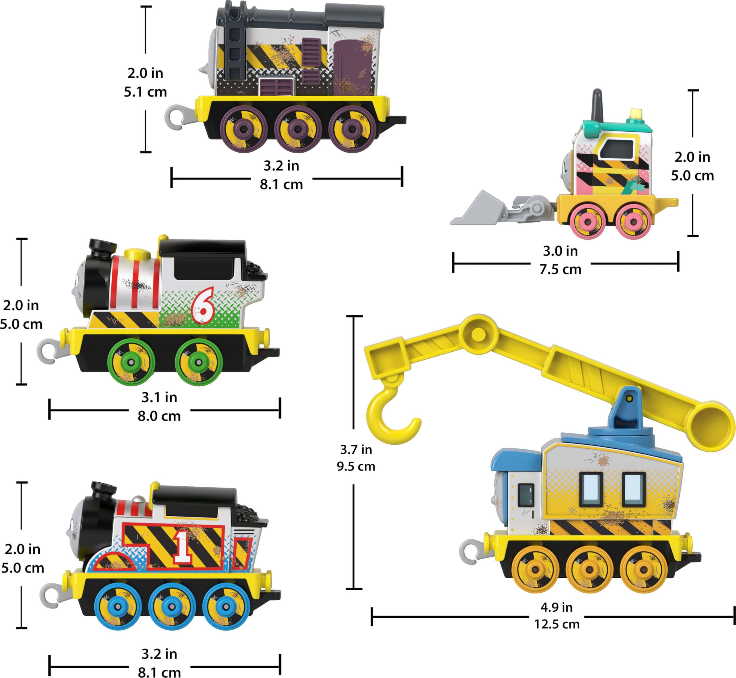 Thomas & Friends Construction Crew 5-Piece Diecast Vehicle Set - Push-Along Toy for Ages 3+ 3