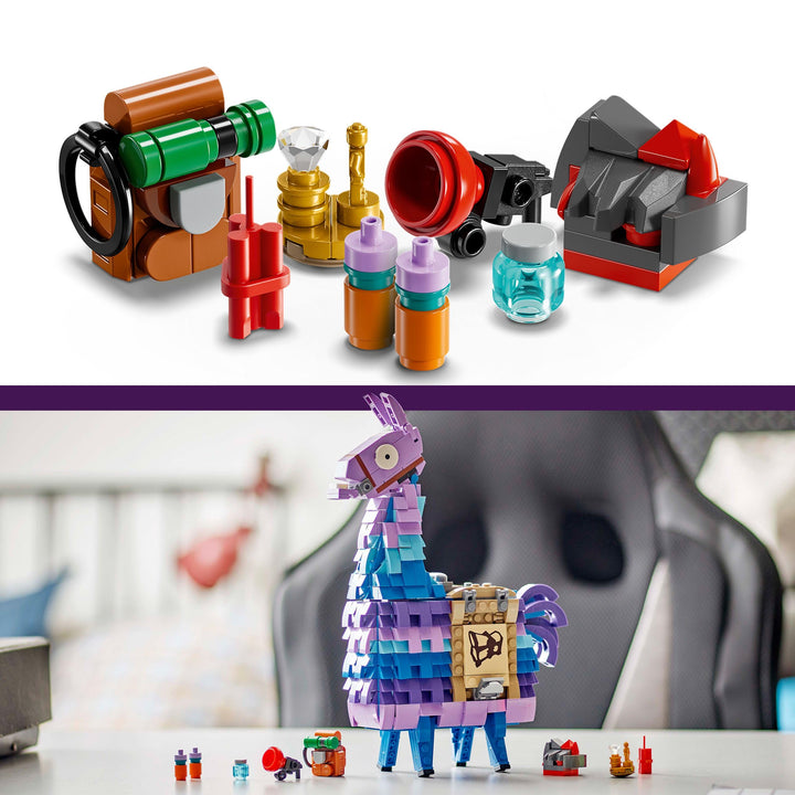 LEGO Fortnite Supply Llama 77071 - Building Set with Movable Head & Gaming Accessories