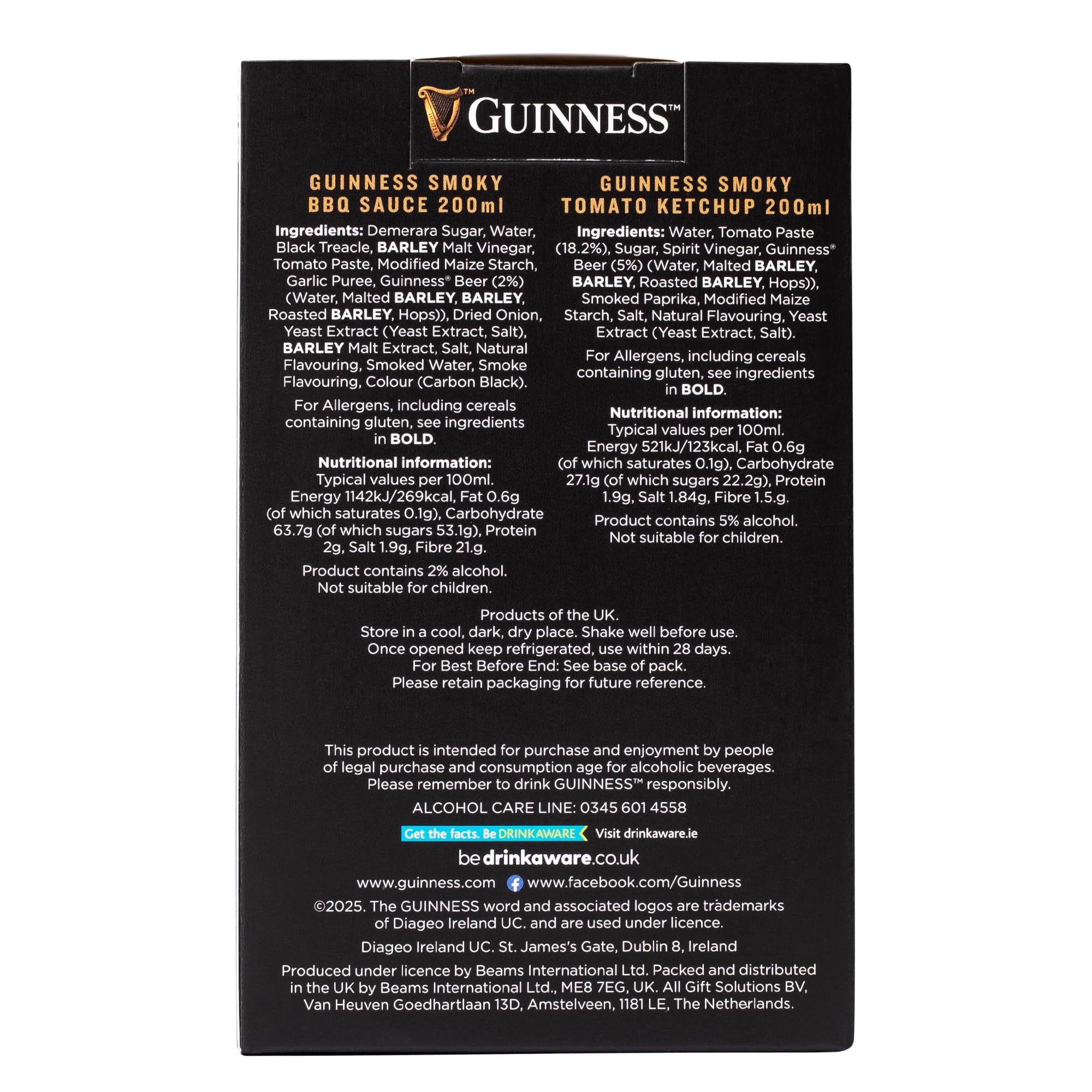 Guinness - Duo Barbecue Sauces Gift Set with Smoky BBQ Sauce & Tomato Ketchup 8