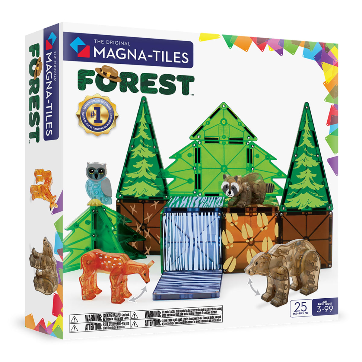 MAGNA-TILES Forest Animals Magnetic Playset - 25 Pieces, Ages 3+