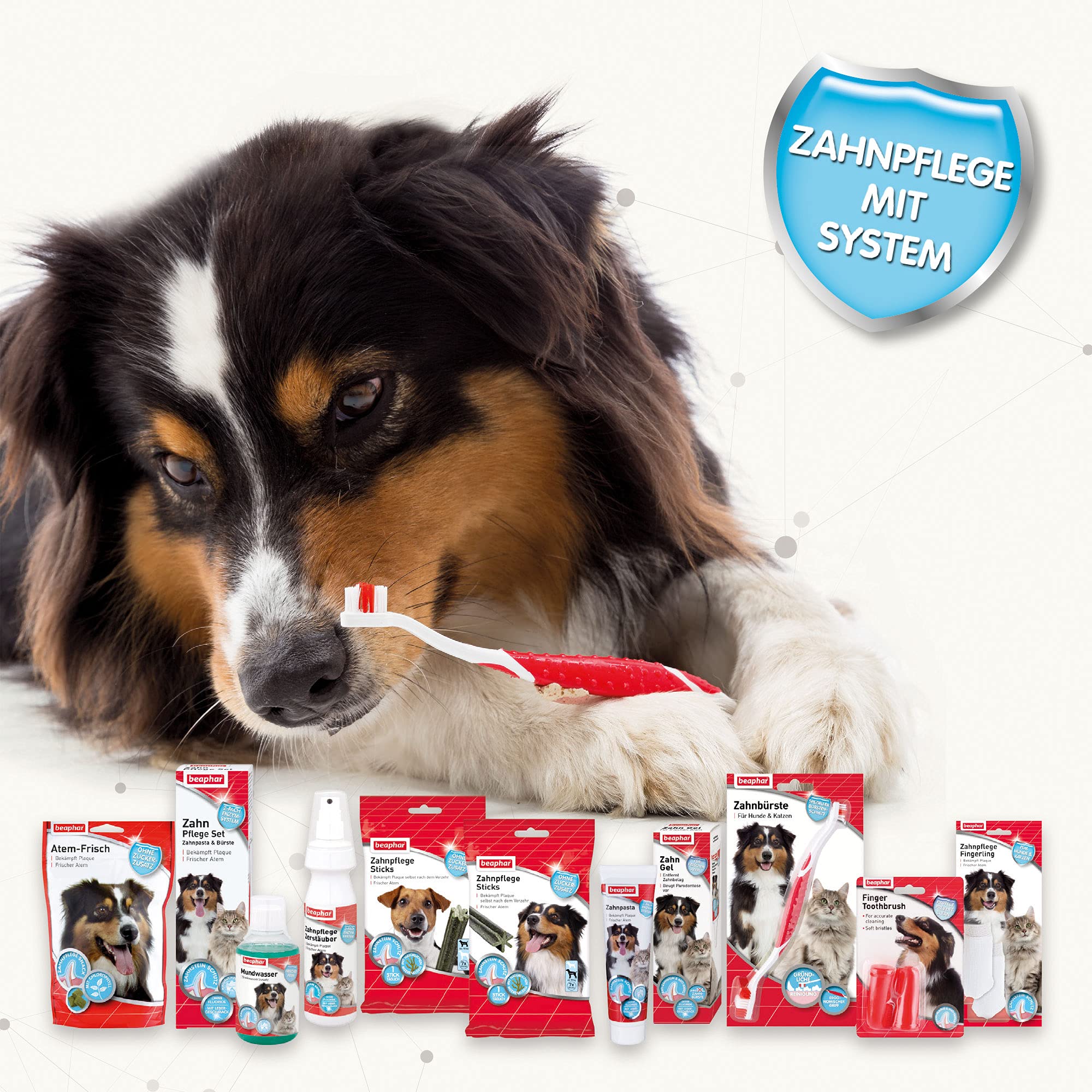 Beaphar Finger Toothbrush for Dogs and Cats - Gentle Cleaning, Red, 2 Count Pack 6