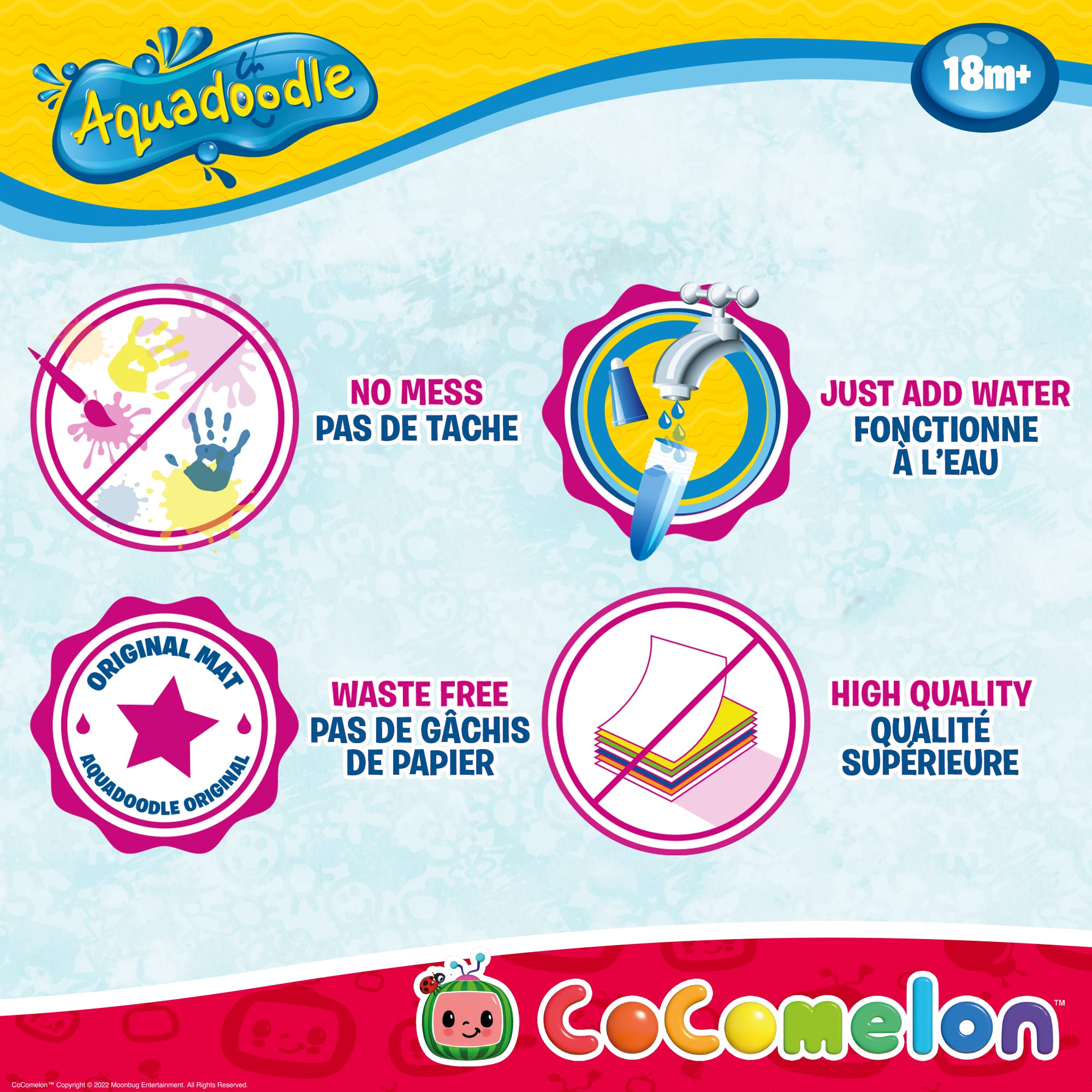 Aquadoodle Cocomelon Doodle Mat - Mess-Free Water Drawing Toy for Toddlers 18m+ 11