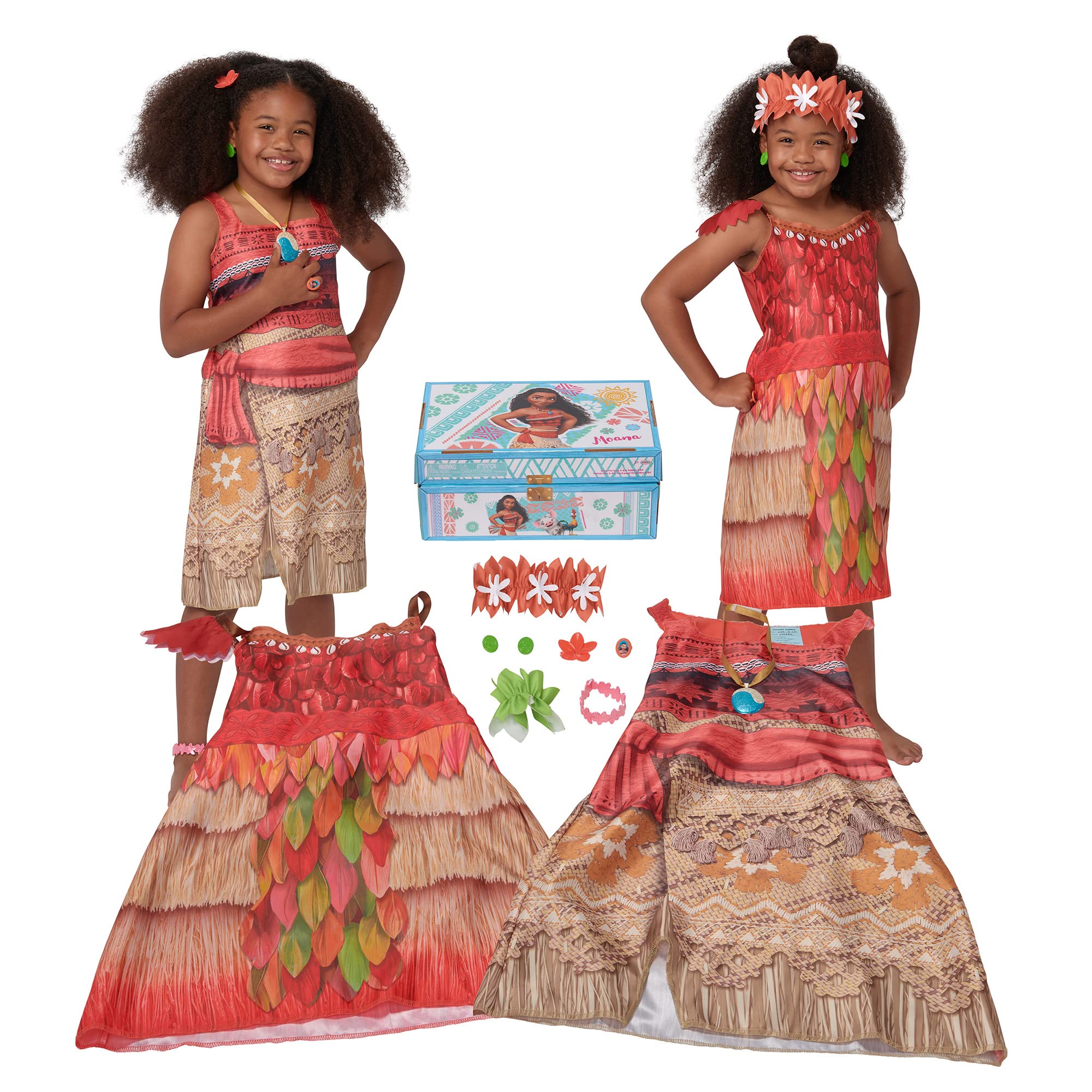 Disney Princess Moana Dress Up Trunk - 11 Pieces | Ages 3-6 Years