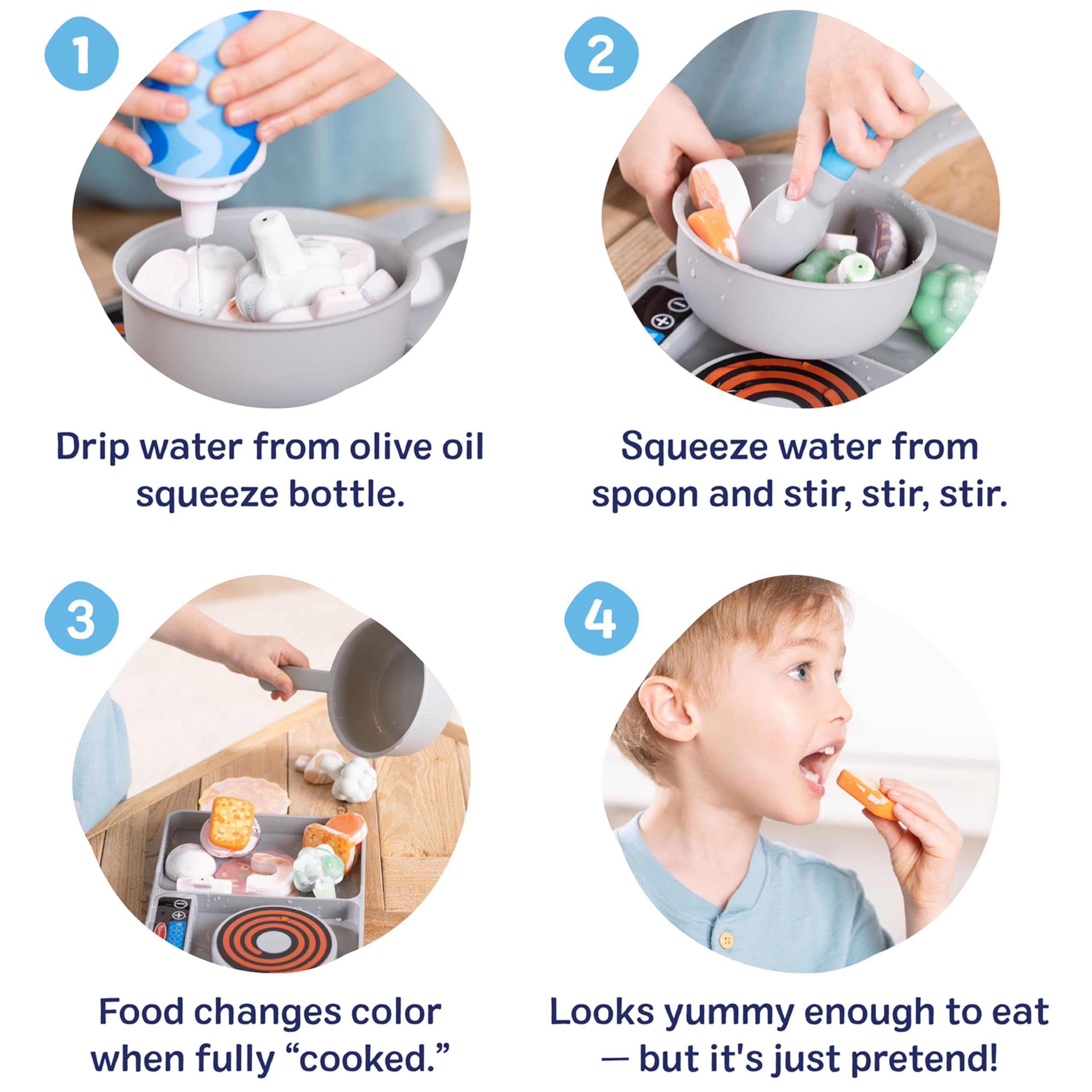 Melissa & Doug Simmer & Stir Stovetop Play Set | Color-Changing Food | Ages 3+ | Model 6074892 6