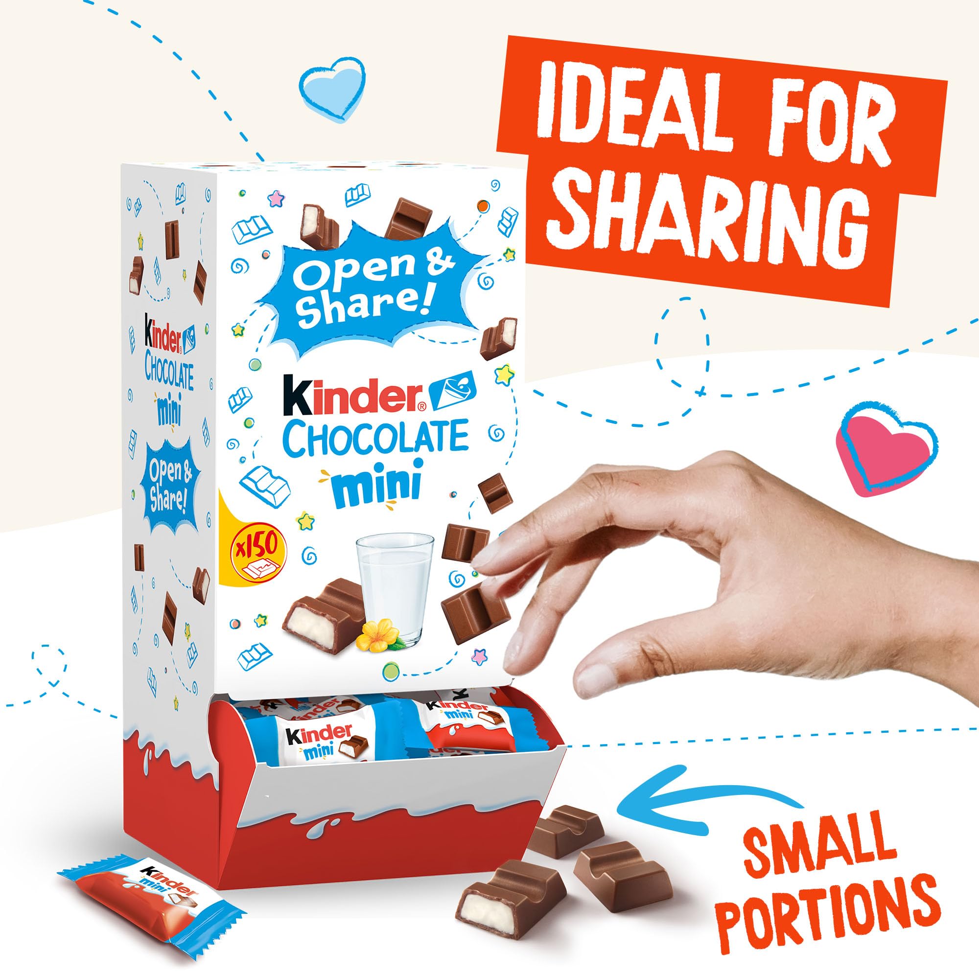 Kinder - Mini Chocolate Bars Dispenser Box, 150 Pieces 4