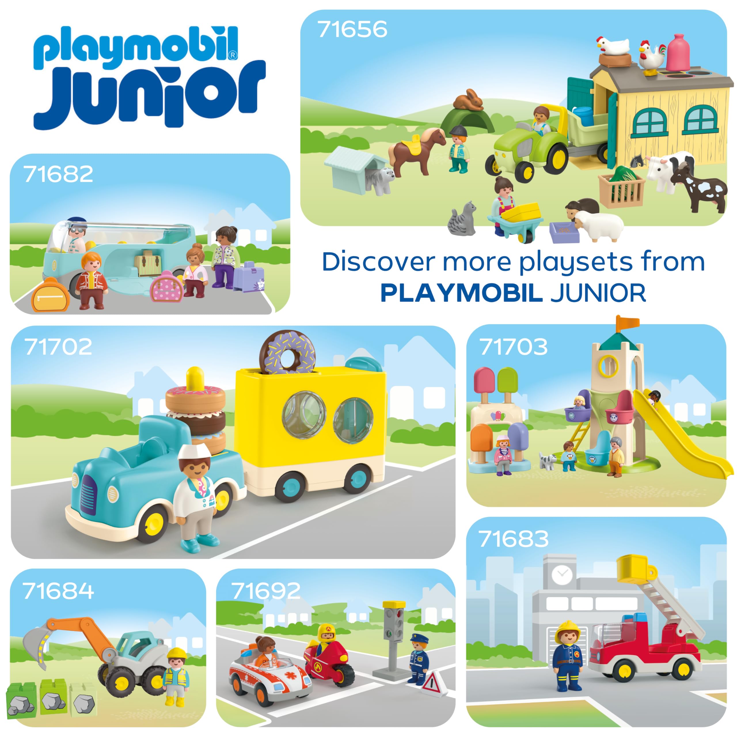 Playmobil JUNIOR Tractor with Fun Planter - Educational Vehicle Playset for Toddlers 1+ 13