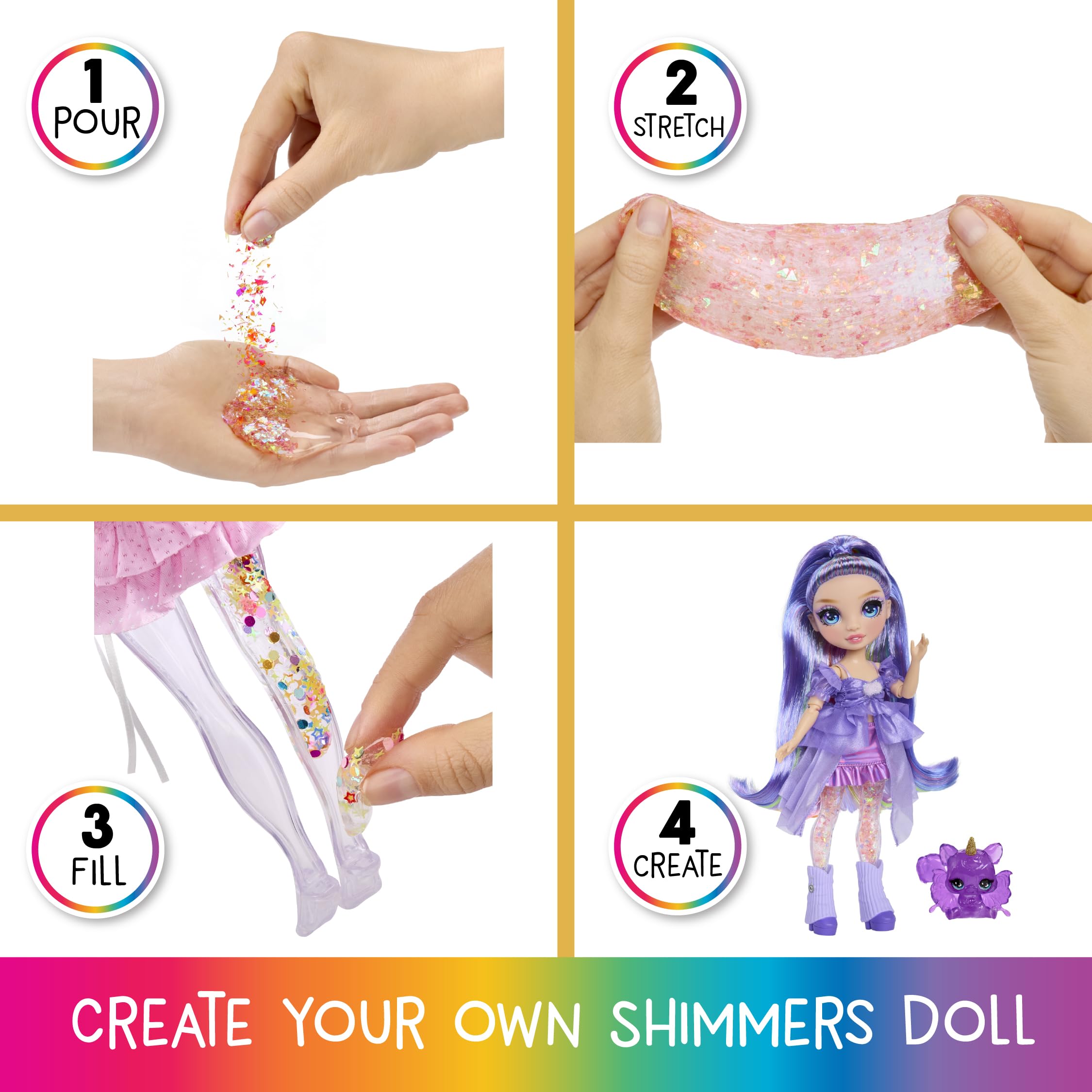Rainbow High Rainbow Shimmers with Slime - Violet Fashion Doll - 28cm Playset 11