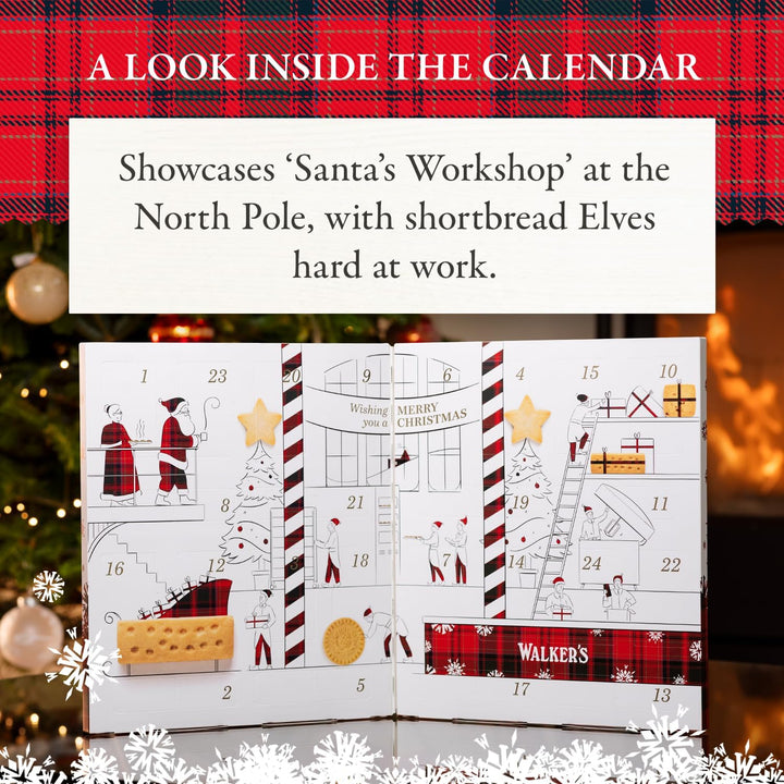 Walker's Shortbread 2024 Advent Calendar - All-Butter Scottish Shortbread Cookies (294g)