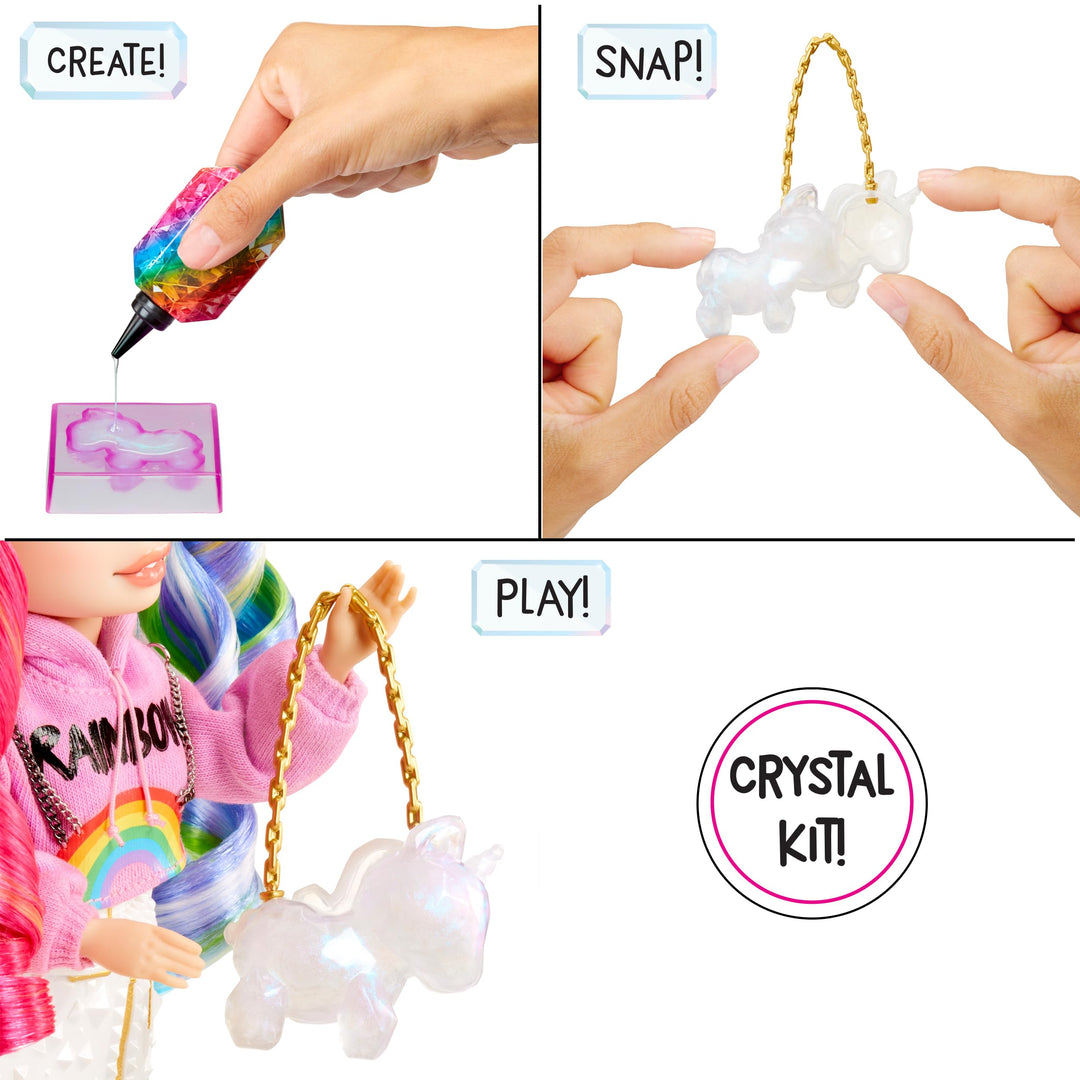 Rainbow High Creative Crystals Amaya - 28 cm Fashion Doll with DIY Crystal Accessory Kit