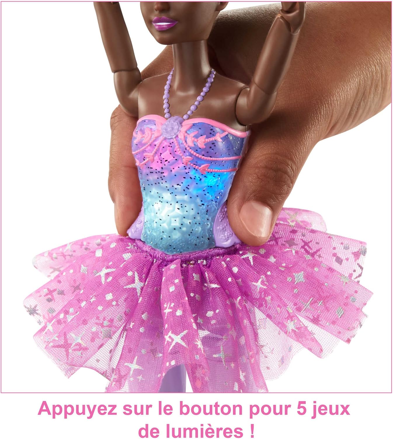 Barbie Magical Ballerina Doll - Light-Up Purple Tutu, Black Hair,3+ Years 6