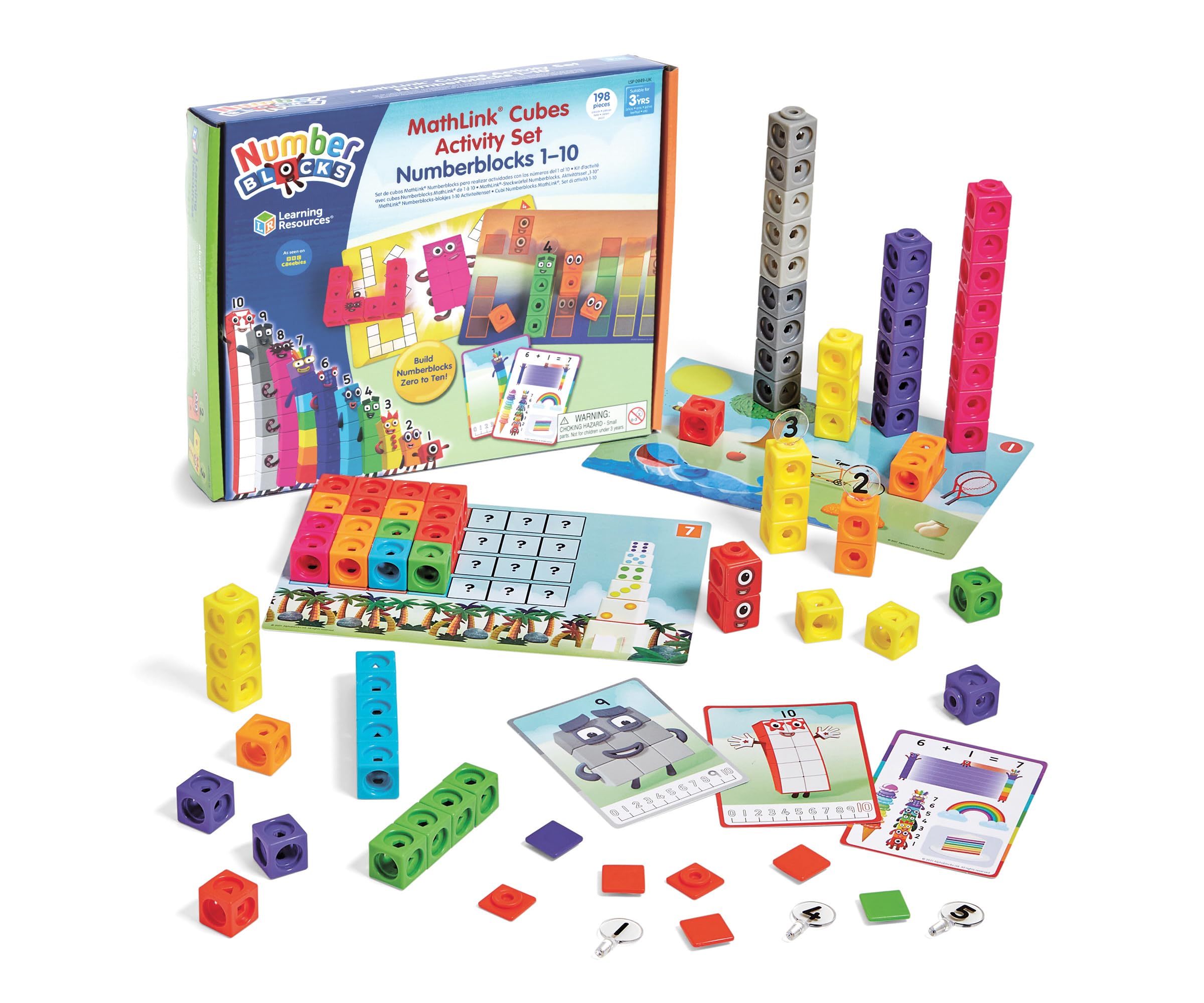 Learning Resources MathLink Cubes Numberblocks 1-10 Activity Set for Early Years Maths | Ages 3+ 1