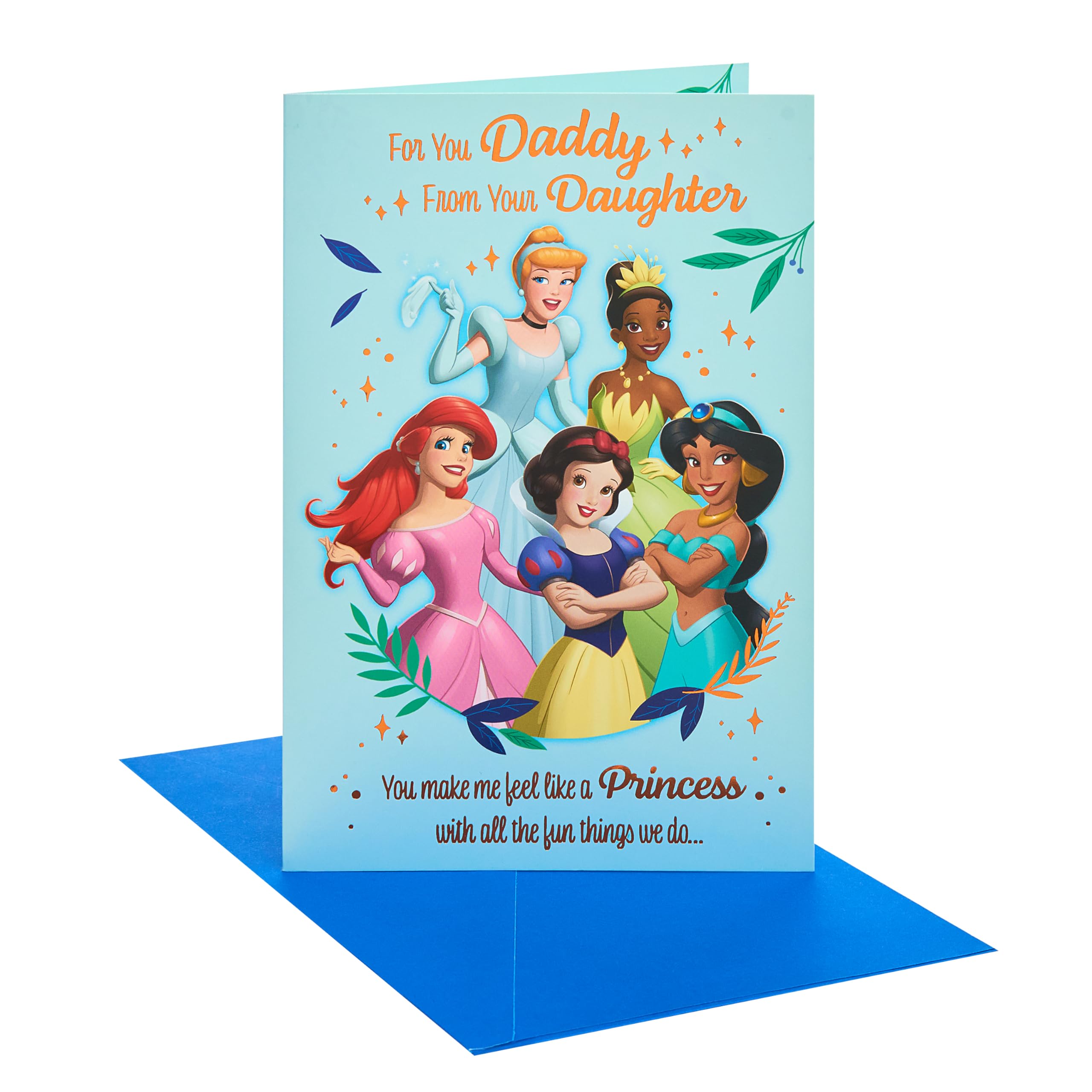 UK Greetings Father's Day Card for Daddy from Daughter | Princess Design | 14.9 x 22.9 cm