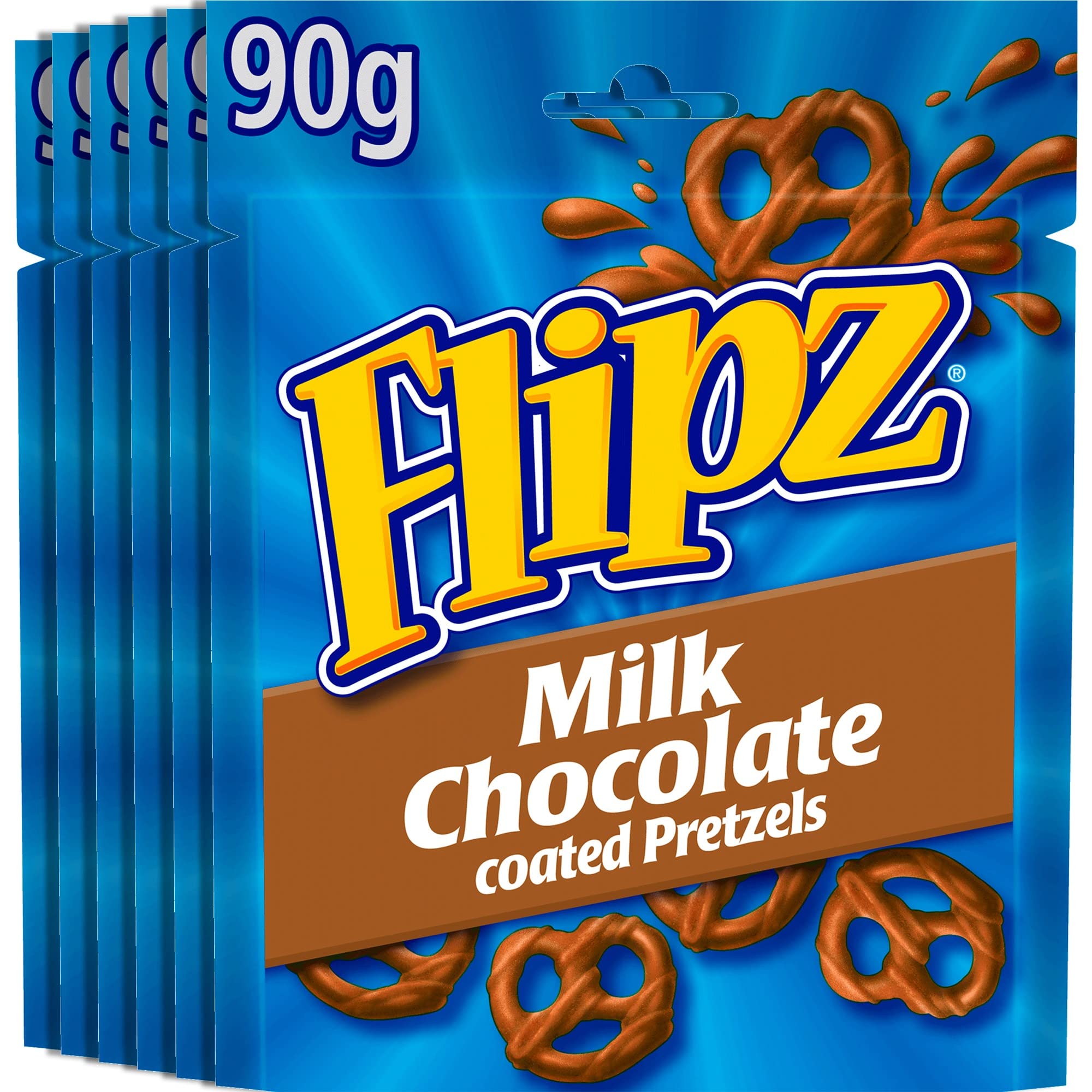 Flipz Milk Chocolate Coated Pretzels, 90 g (Pack of 6) 1