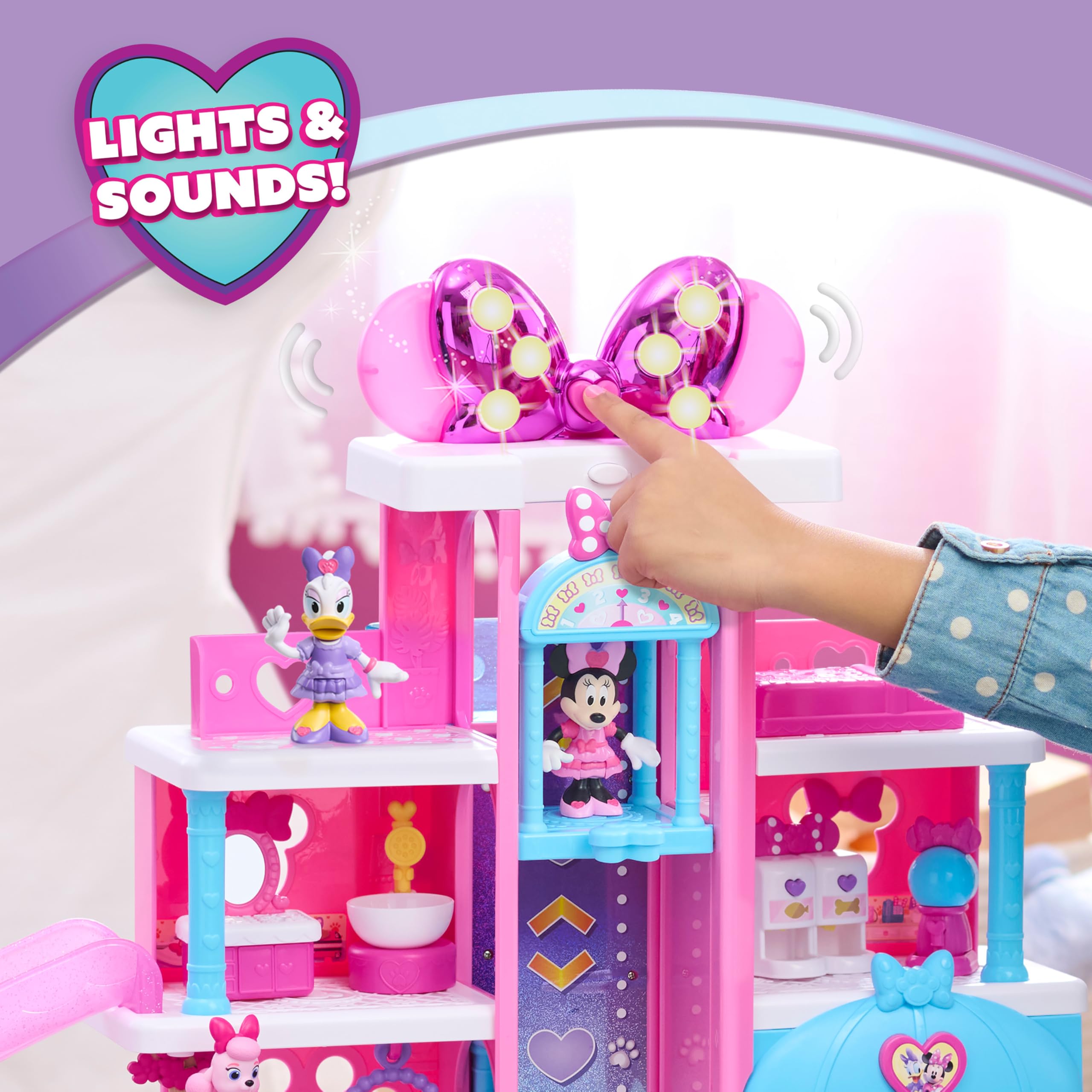 Just Play Disney Jr. Minnie Mouse Pet Hotel Playset - 20.8 Inch, 23 Pieces, Ages 3-8 4