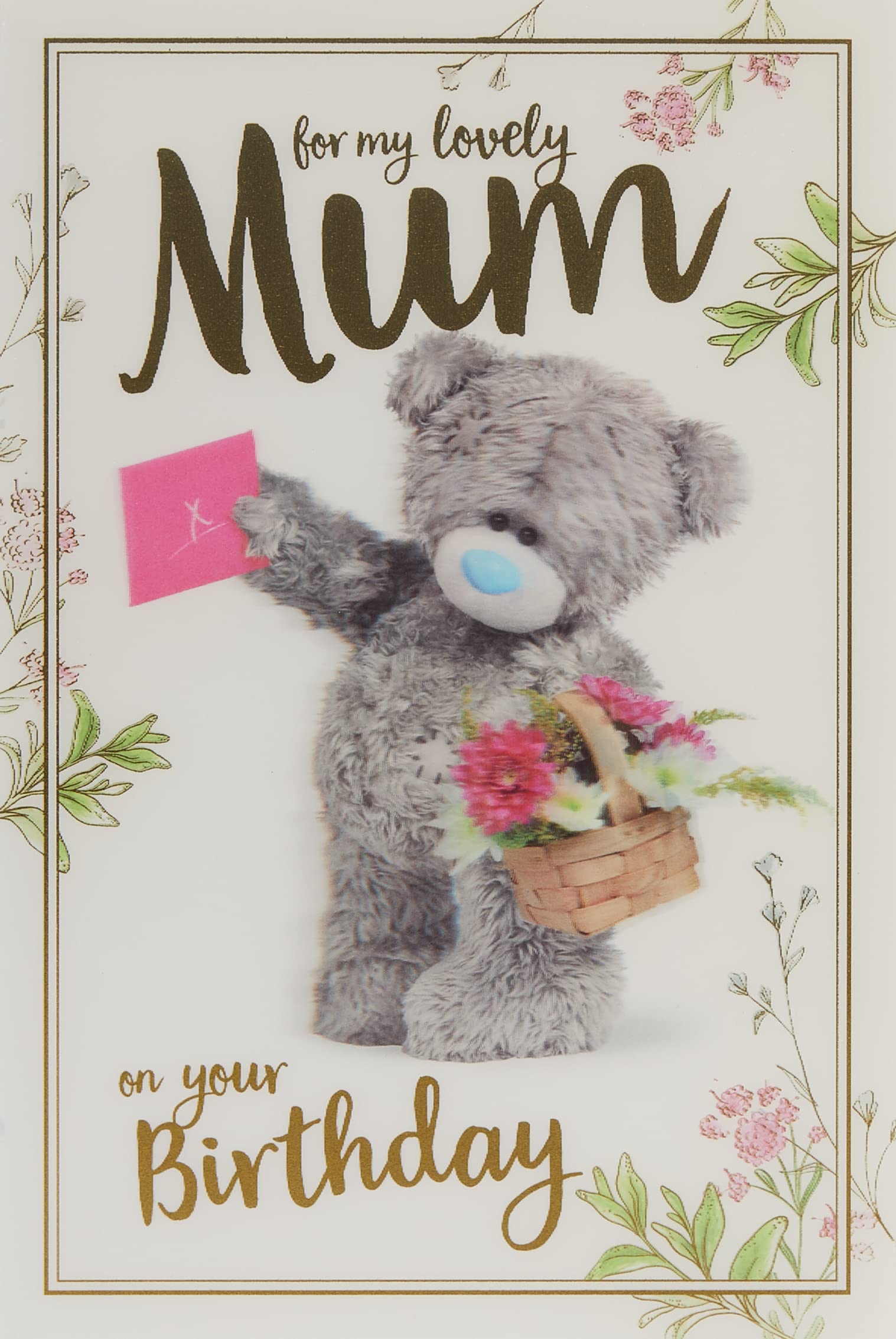 Me To You Tatty Teddy Lovely Mum Birthday Card - 3D Effect | 6x9 Inch | ALM93040