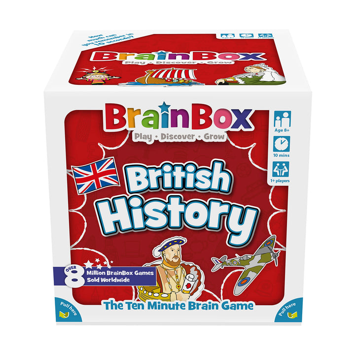 Brainbox British History Card Game - 54 Cards, 432 Questions, Ages 8+